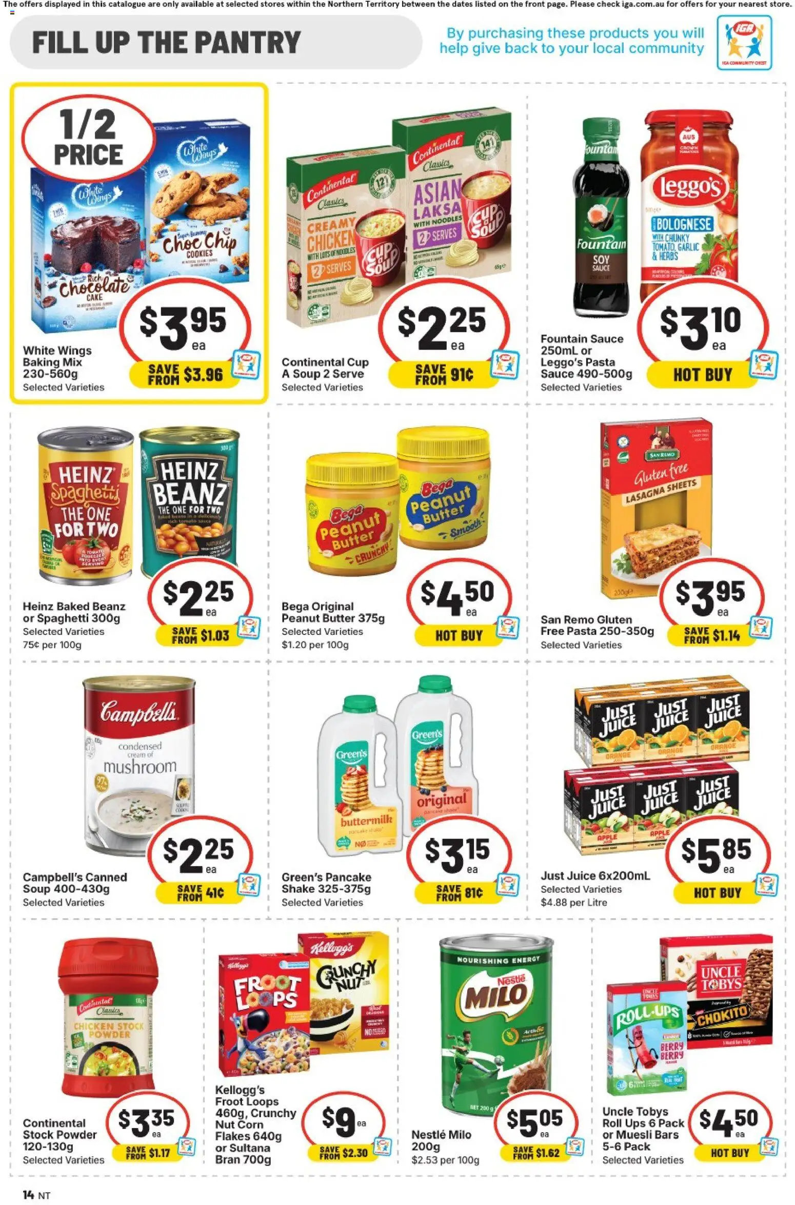 IGA catalogue - valid from 11.03.2026 | Page: 10 | Products: Butter, Juice, Pasta, Cream