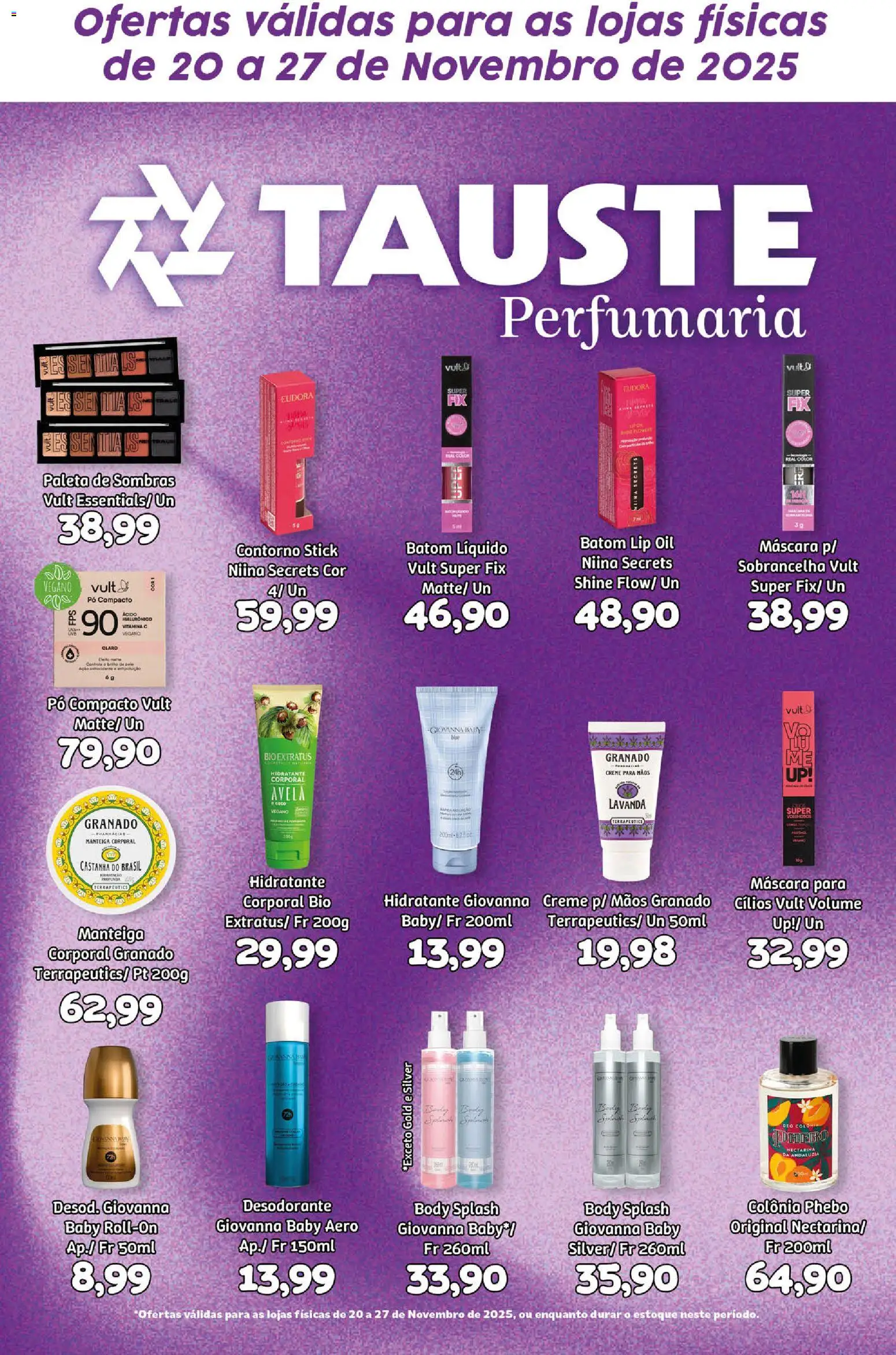 Tauste Folheto - válido de 20.11.2025 | Página: 1 | Produtos: Pó, Creme para mãos, Desodorante, Vitamina c