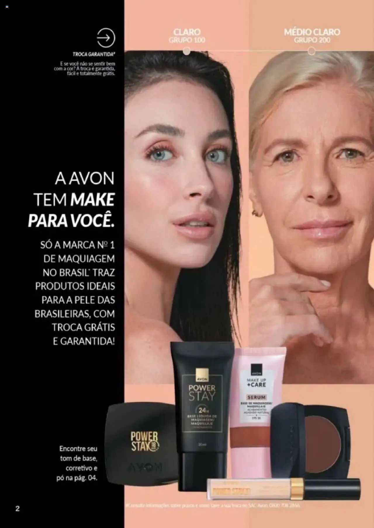 Avon Folheto - válido de 26.09.2025 | Página: 2 | Produtos: Maquiagem, Corretivo, Pó, Base