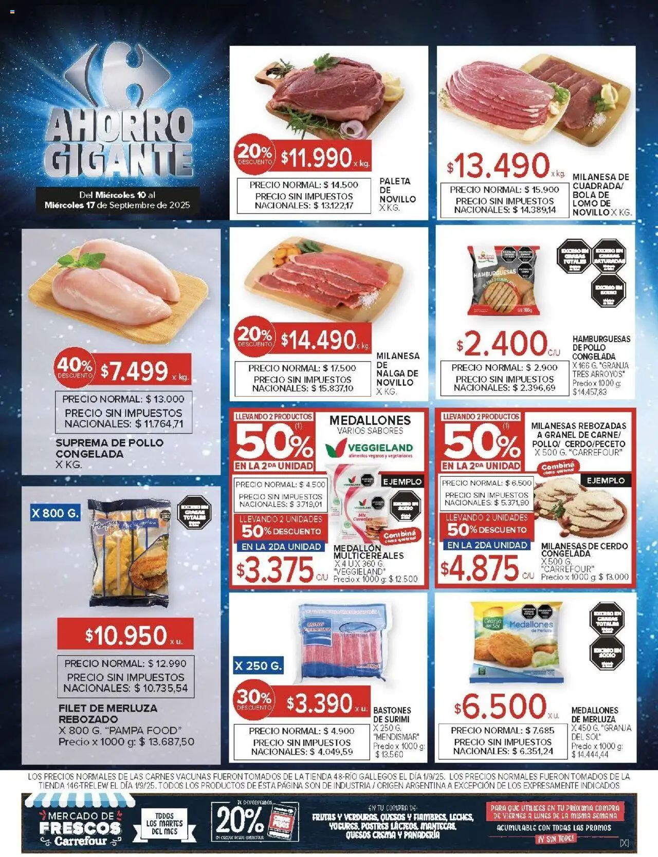 Carrefour ofertas - Comodoro │ válido desde el 10.09.2025 | Página: 45 | Productos: Panadería, Pollo, Milanesa, Cerdo