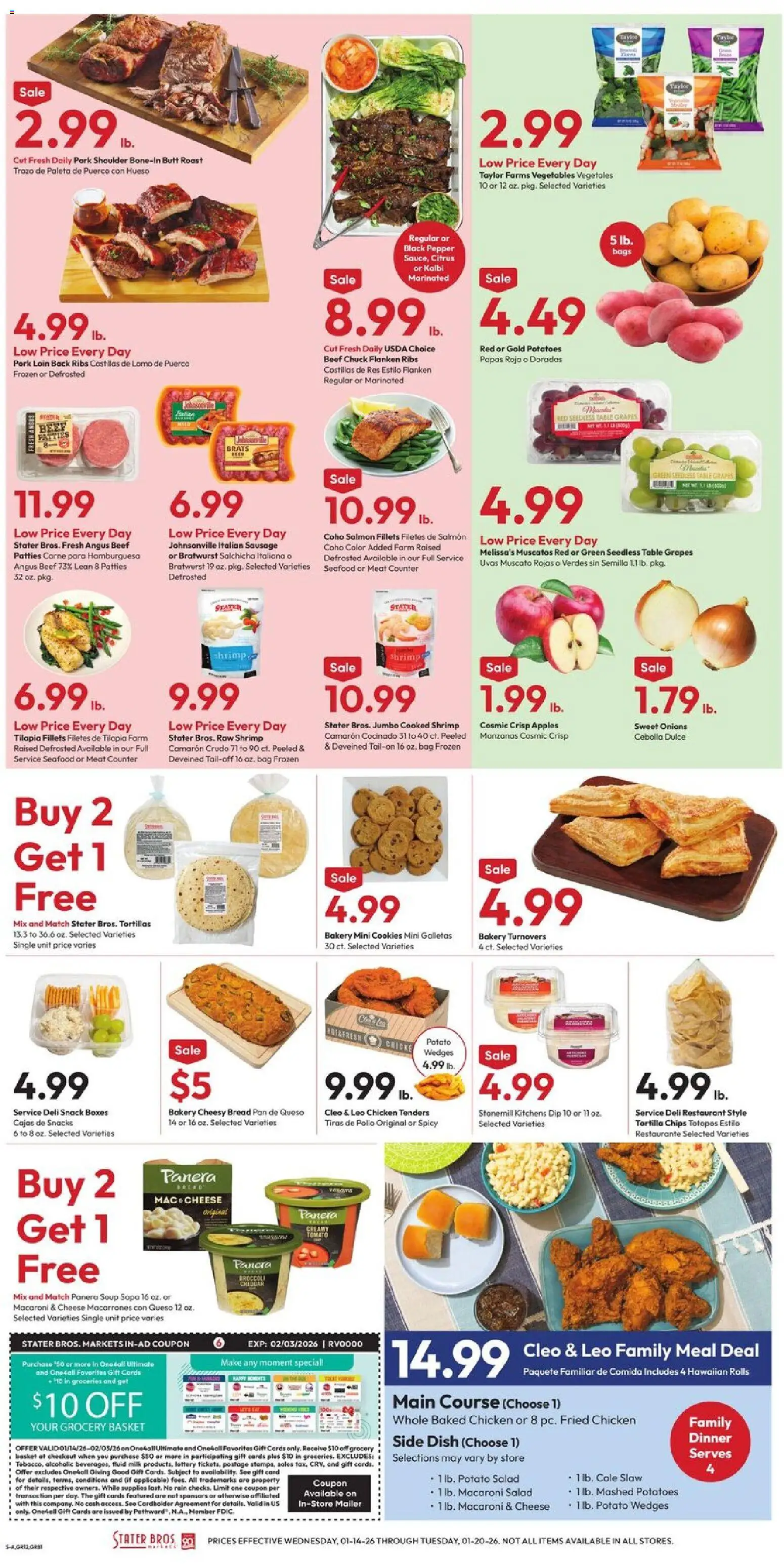 Stater Bros Weekly Ad - valid from 14.01.2026 | Page: 5 | Products: Milk, Pork, Cookies, Pepper