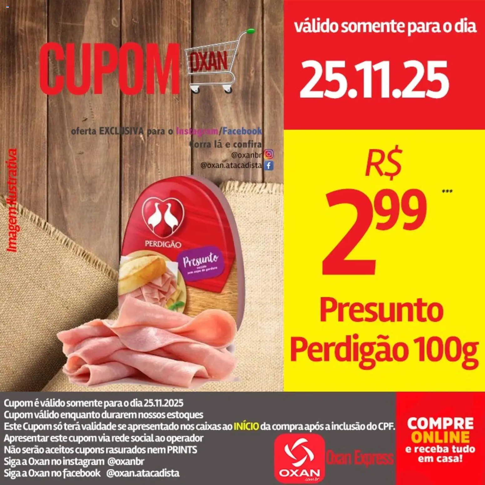 Oxan Atacadista Folheto - válido de 25.11.2025 | Página: 1 | Produtos: Presunto