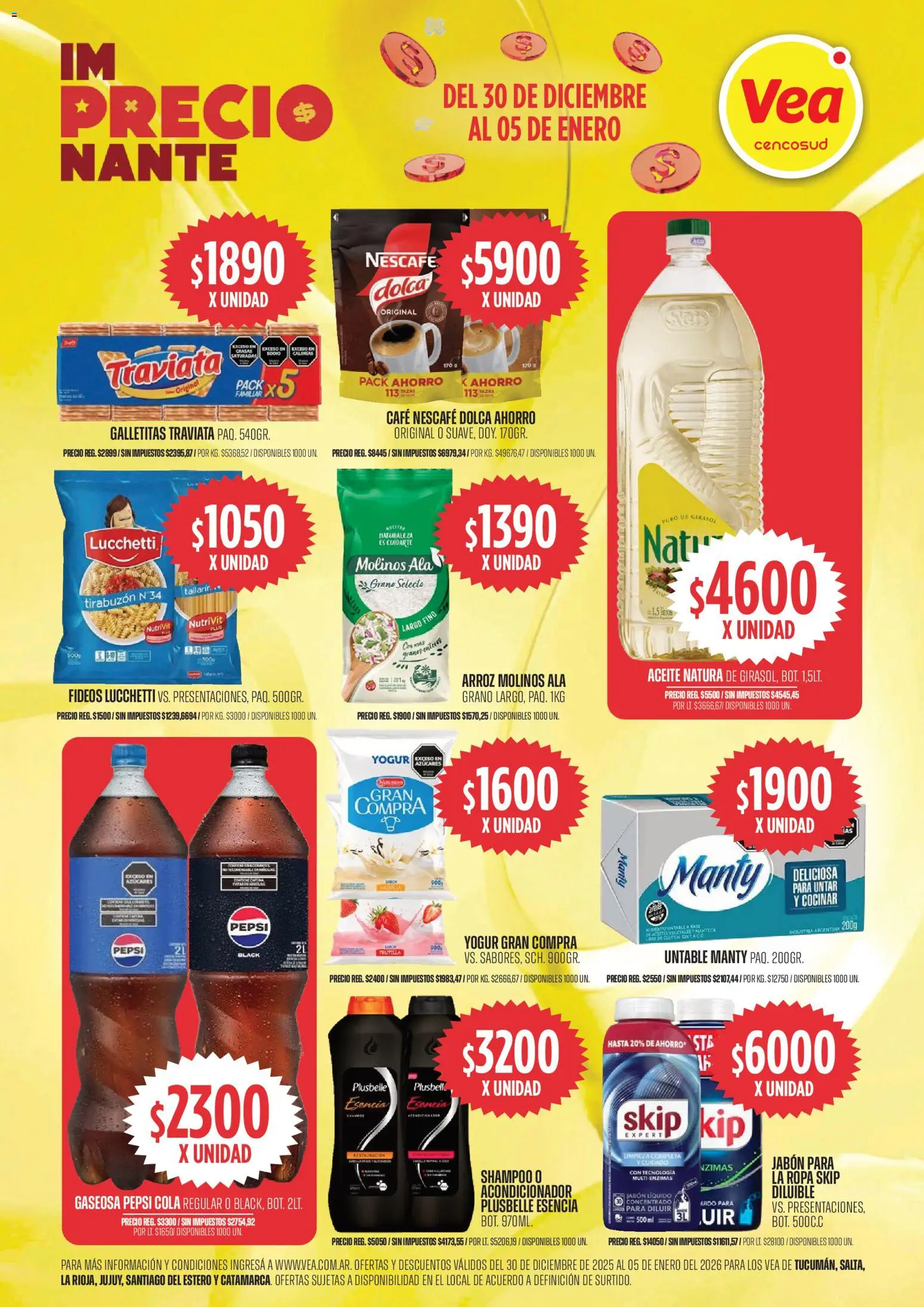 Vea ofertas │ válido desde el 30.12.2025 | Página: 1 | Productos: Galletitas, Shampoo, Jabón, Arroz