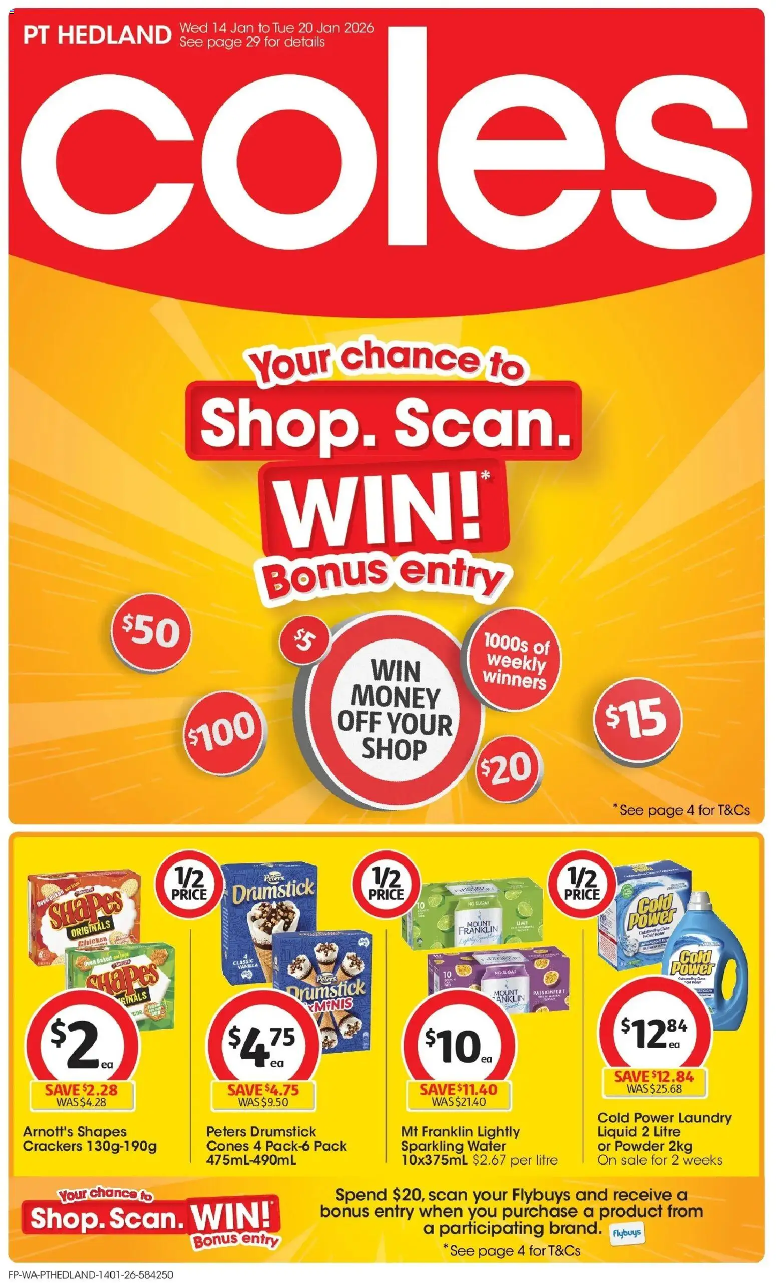 Coles catalogue - valid from 14.01.2026 | Page: 1 | Products: Chicken, Passionfruit, Lime, Laundry