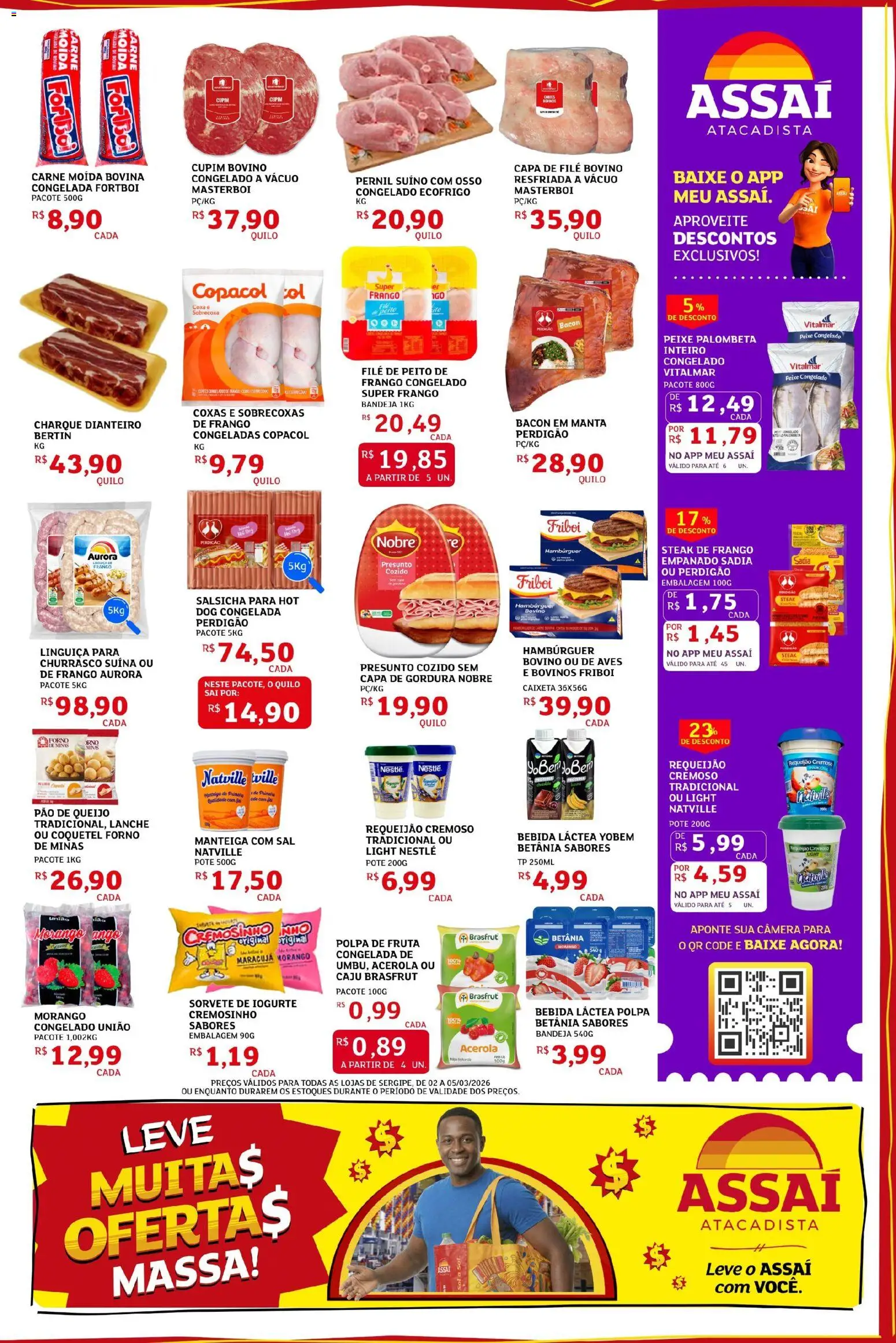 Assaí Atacadista Folheto - válido de 02.03.2026 | Página: 3 | Produtos: Caju, Carne, Câmera, Acerola