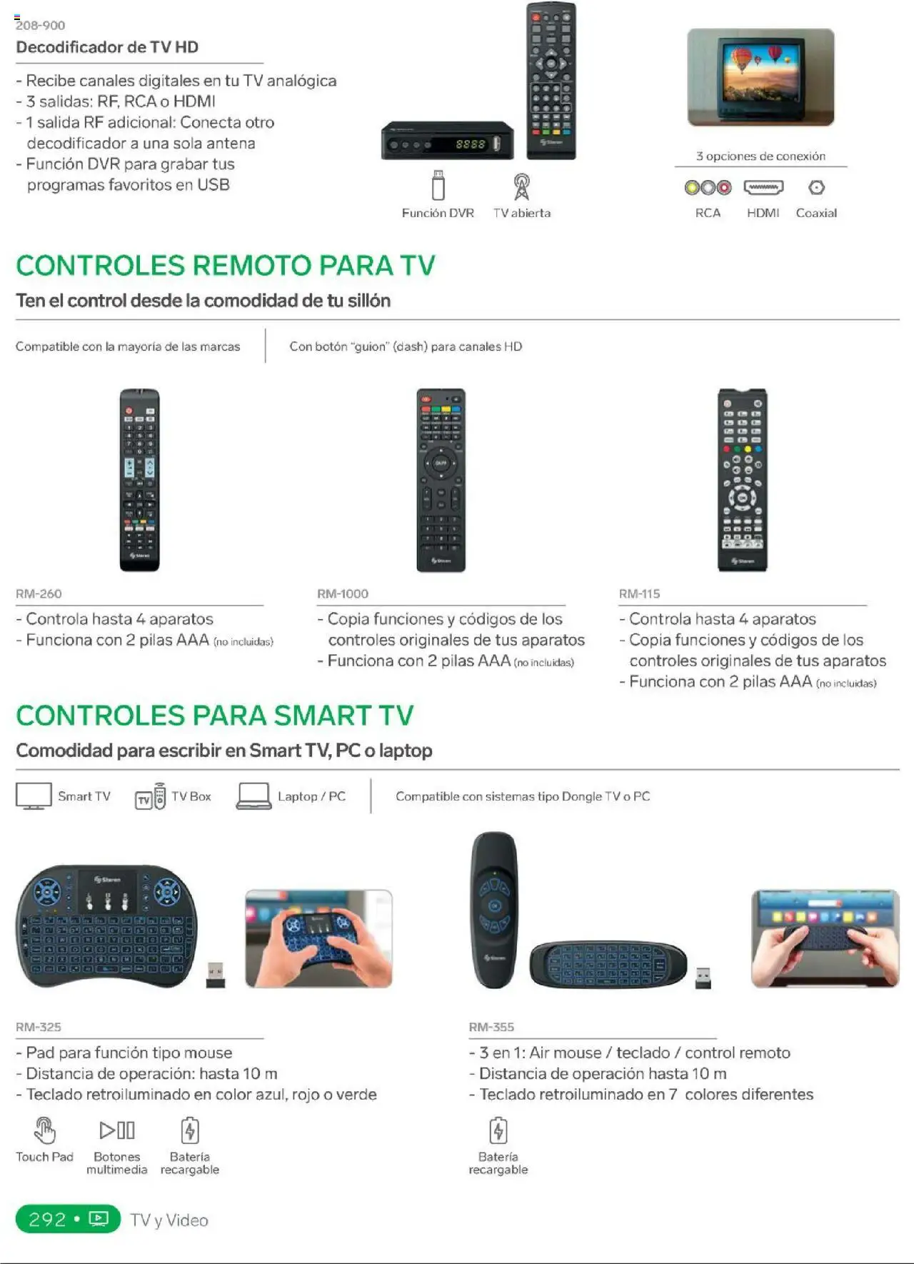 Nuevas ofertas de Steren válidas en toda la República Mexicana desde el 01.01.2025. ¡Encuentra las mejores ofertas en Steren catálogo! | Página: 310 | Productos: Mouse, Control remoto, Batería, Pilas