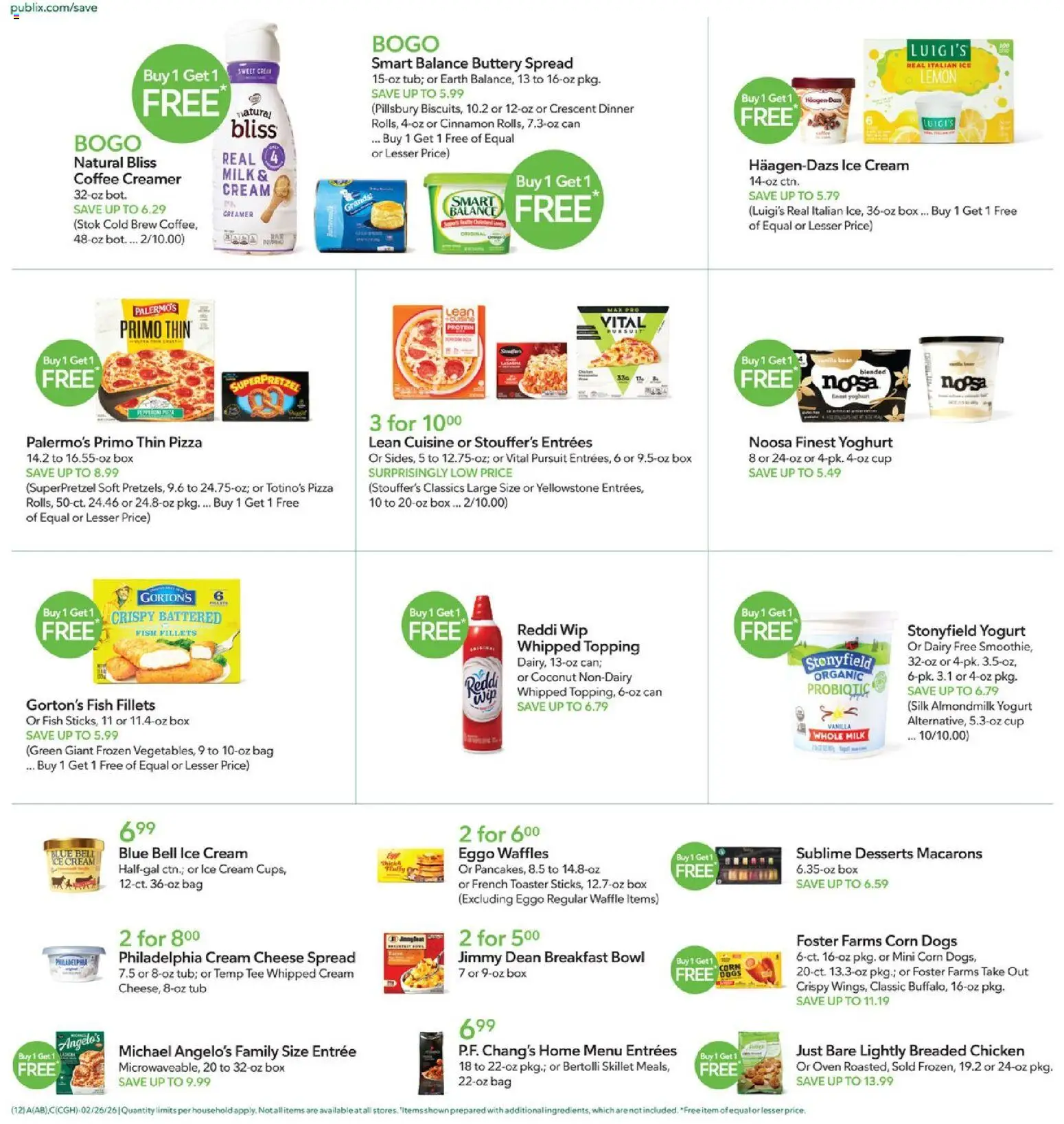 Publix Weekly Ad - valid from 25.02.2026 | Page: 12 | Products: Toaster, Cheese, Pizza, Bag