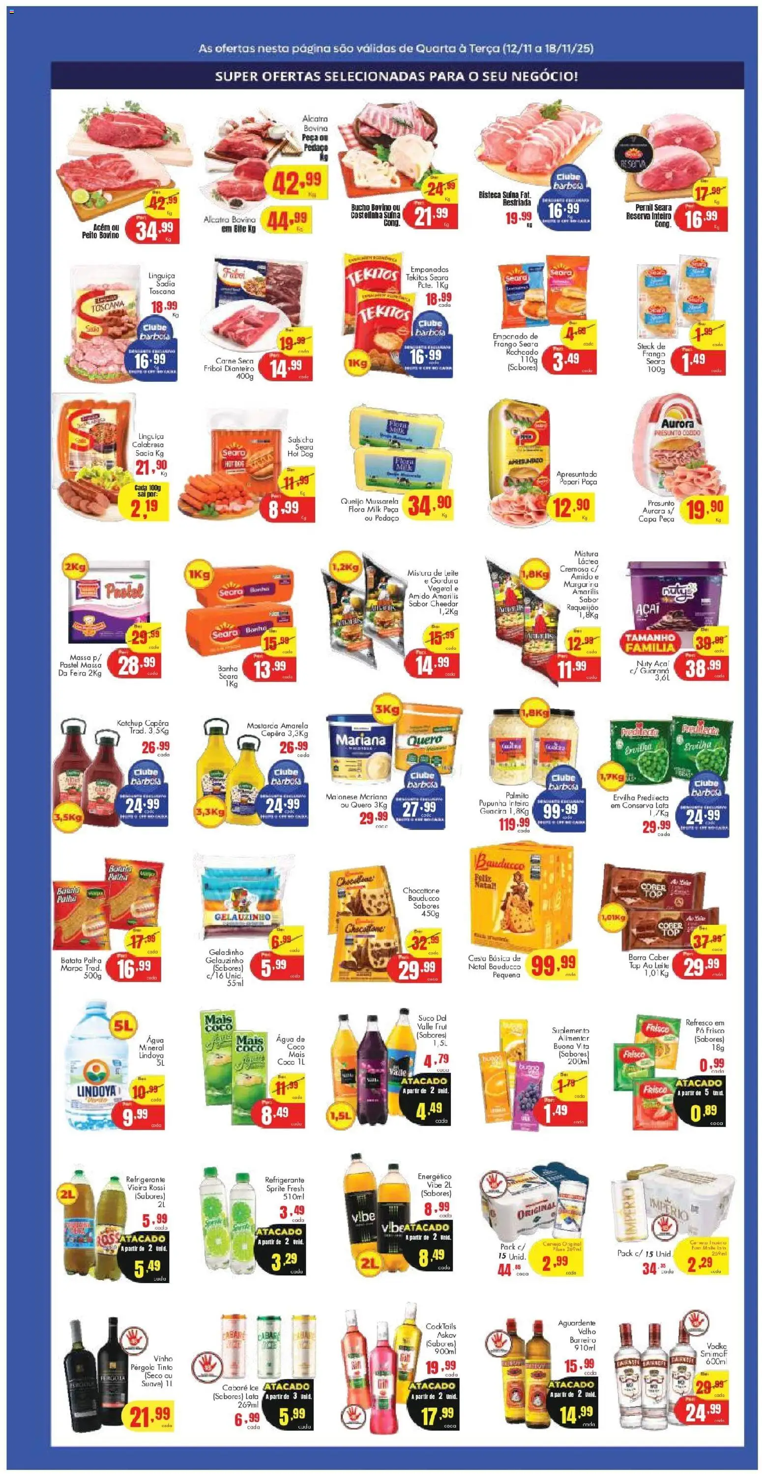 Barbosa Supermercados Folheto - válido de 12.11.2025 | Página: 2 | Produtos: Acém, Leite, Vinho, Chá