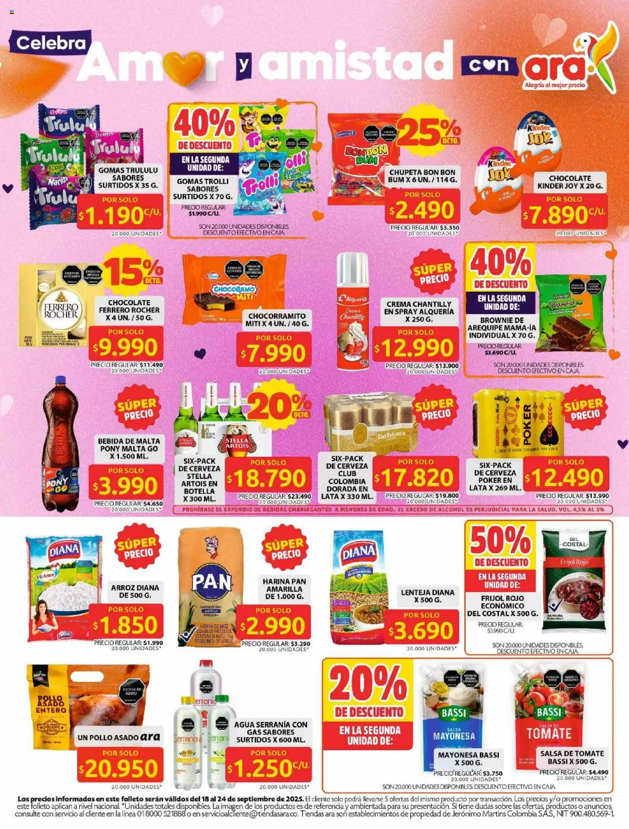 Ara revista - valida desde el 18.09.2025 | Página: 2 | Productos: Harina, Maiz, Mayonesa, Chocolate