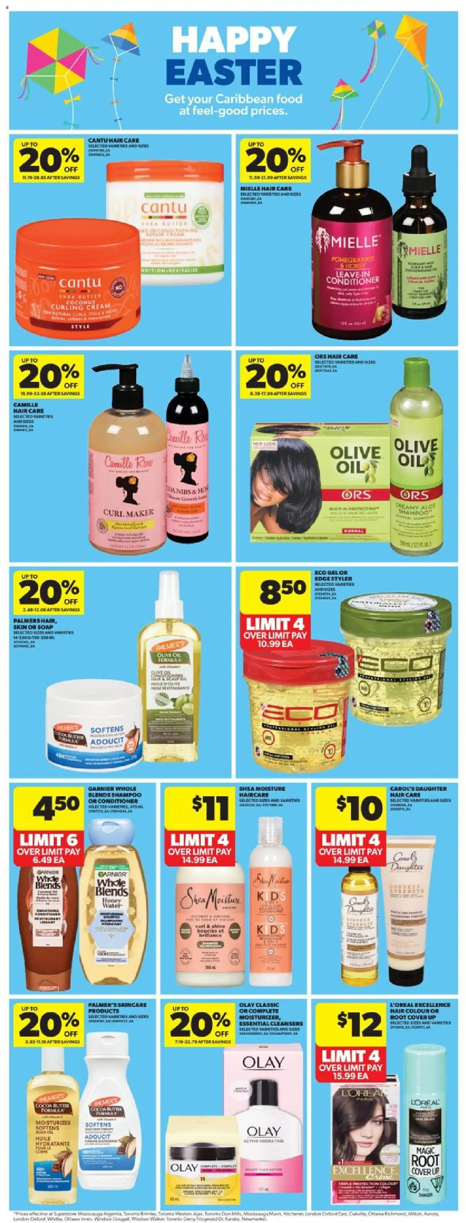 Real Canadian Superstore flyer valid from 26.03.2026 | Page: 13 | Products: Shampoo, Conditioner, Soap, Butter