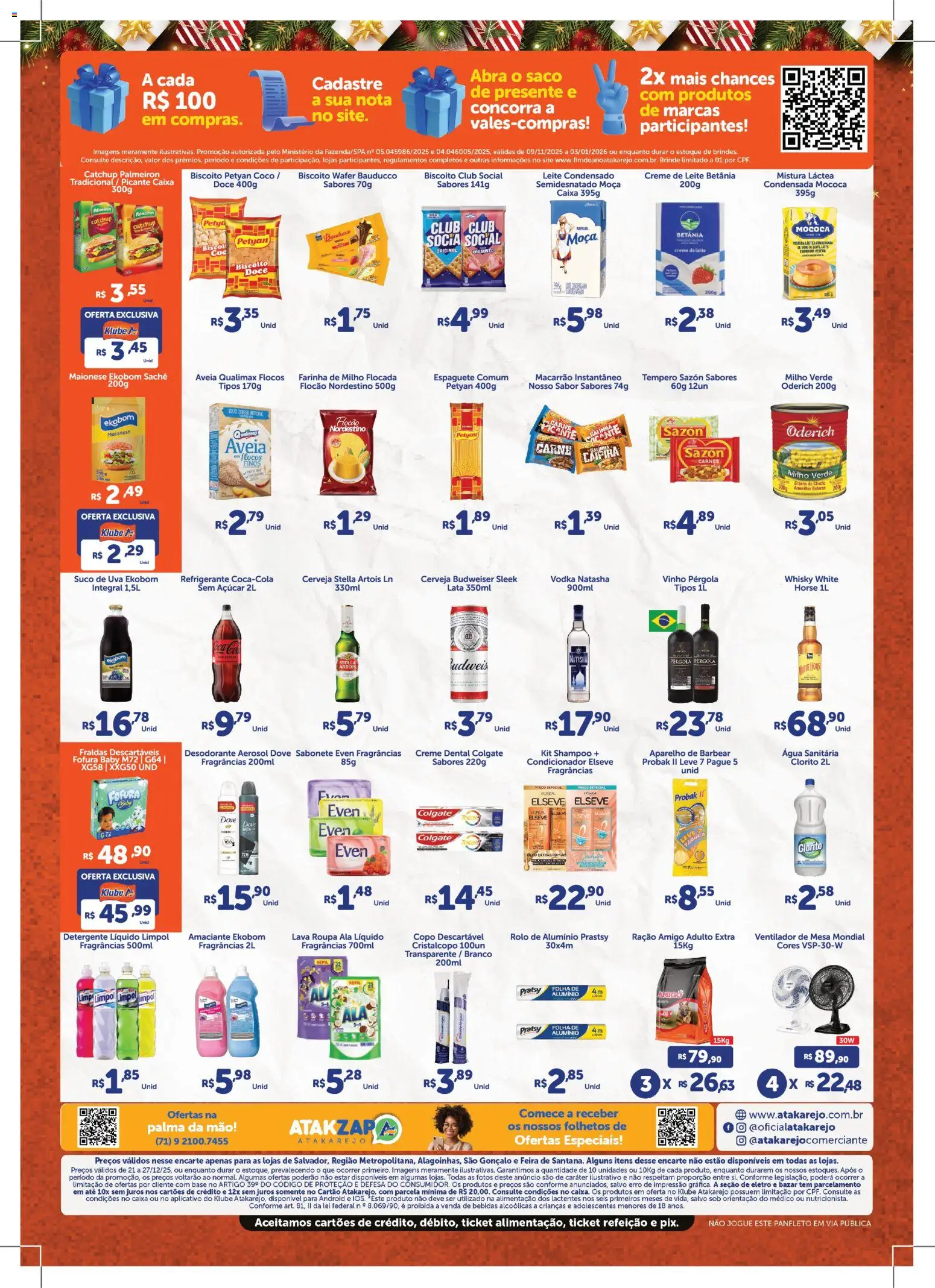 Atakarejo Folheto - válido de 21.12.2025 | Página: 2 | Produtos: Ventilador de mesa, Óleo, Açúcar, Macarrão instantâneo