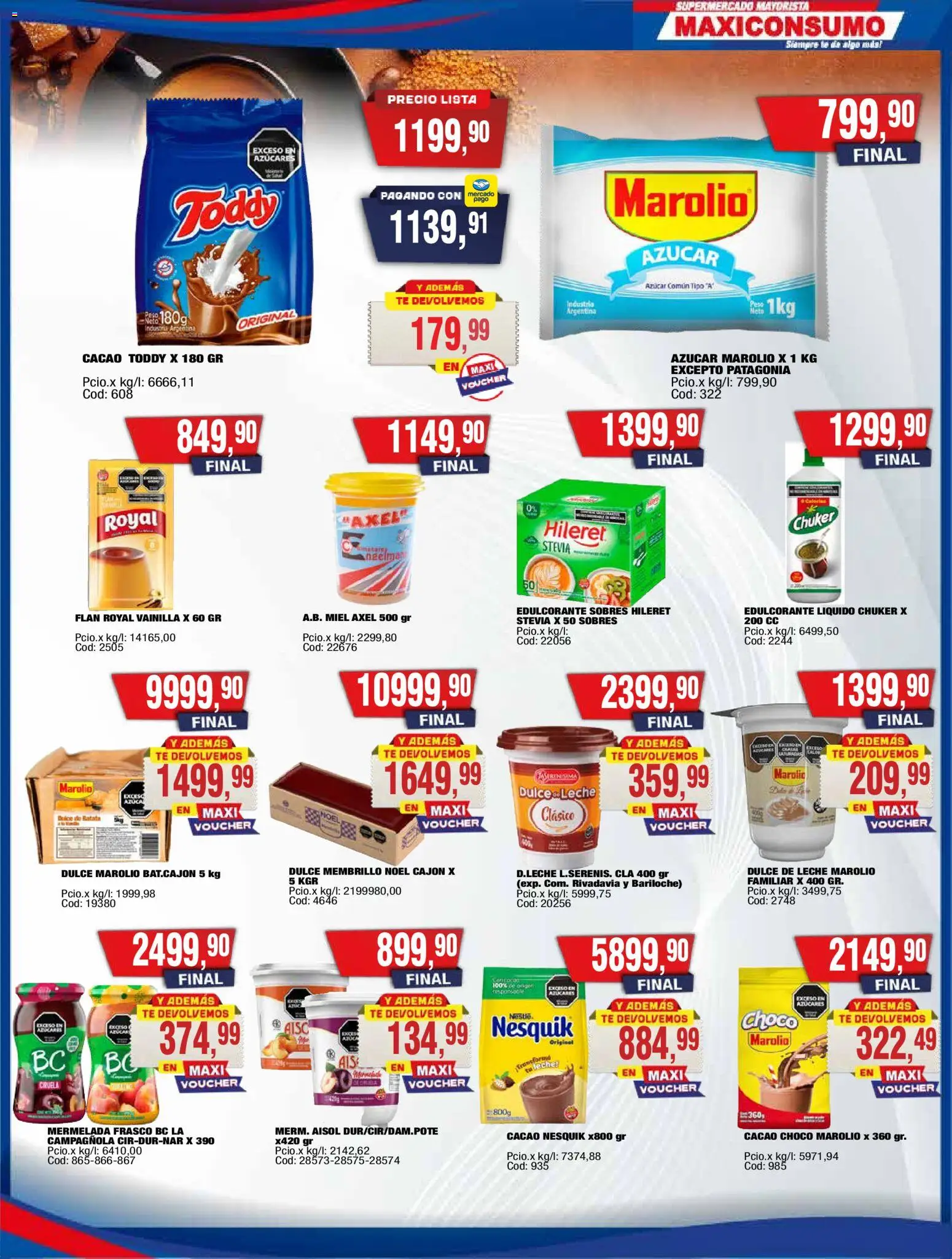 Musimundo catálogo │ válido desde el 27.10.2025 | Página: 11 | Productos: Azucar, Edulcorante, Frasco, Té
