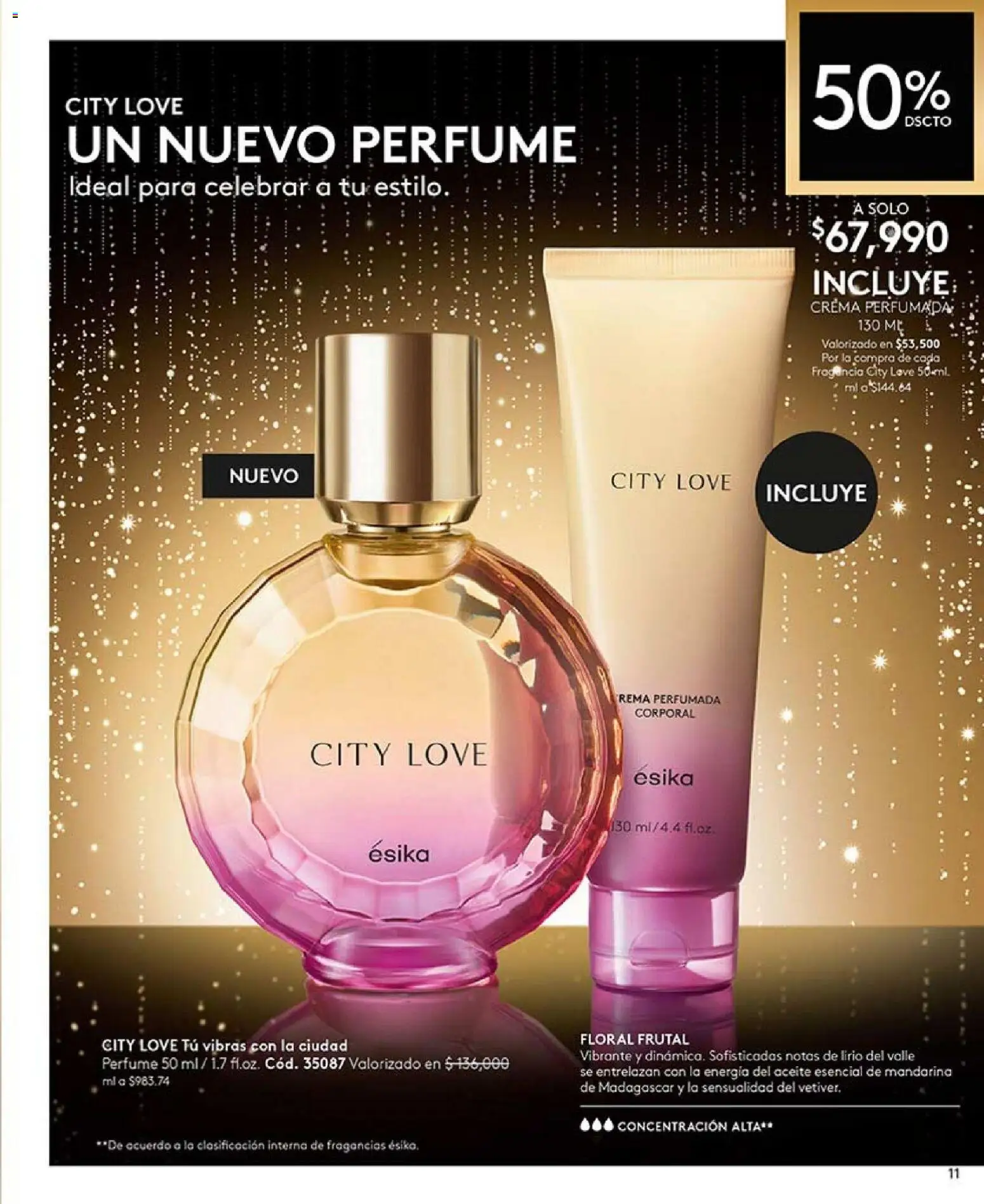 Ésika revista - valida desde el 01.01.2026 | Página: 11 | Productos: Crema, Perfume, Fragancia, Aceite