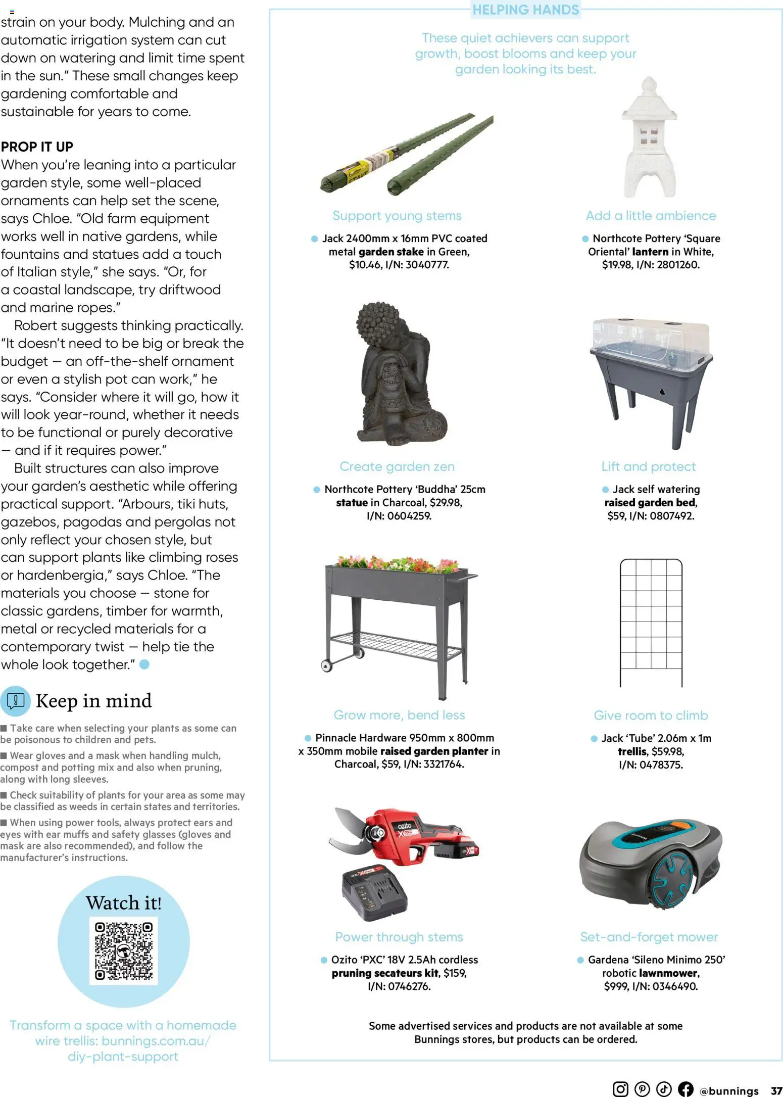 Bunnings Warehouse catalogue - valid from 01.04.2026 | Page: 37 | Products: Native, Pruning, Mask, Sustainable