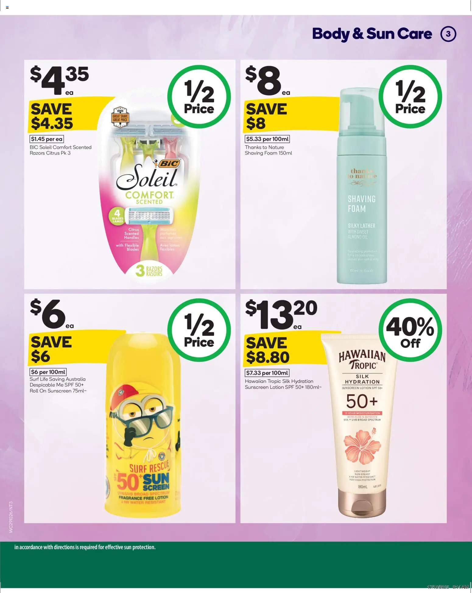 Woolworths catalogue - valid from 29.10.2025 | Page: 4 | Products: Oil, Lotion, Water, Razors