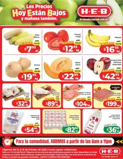 Vista previa de H-E-B - Folleto Los Precios Hoy Están Bajos, nuevo folleto de la tienda, válido en México a partir del 14.10.2025