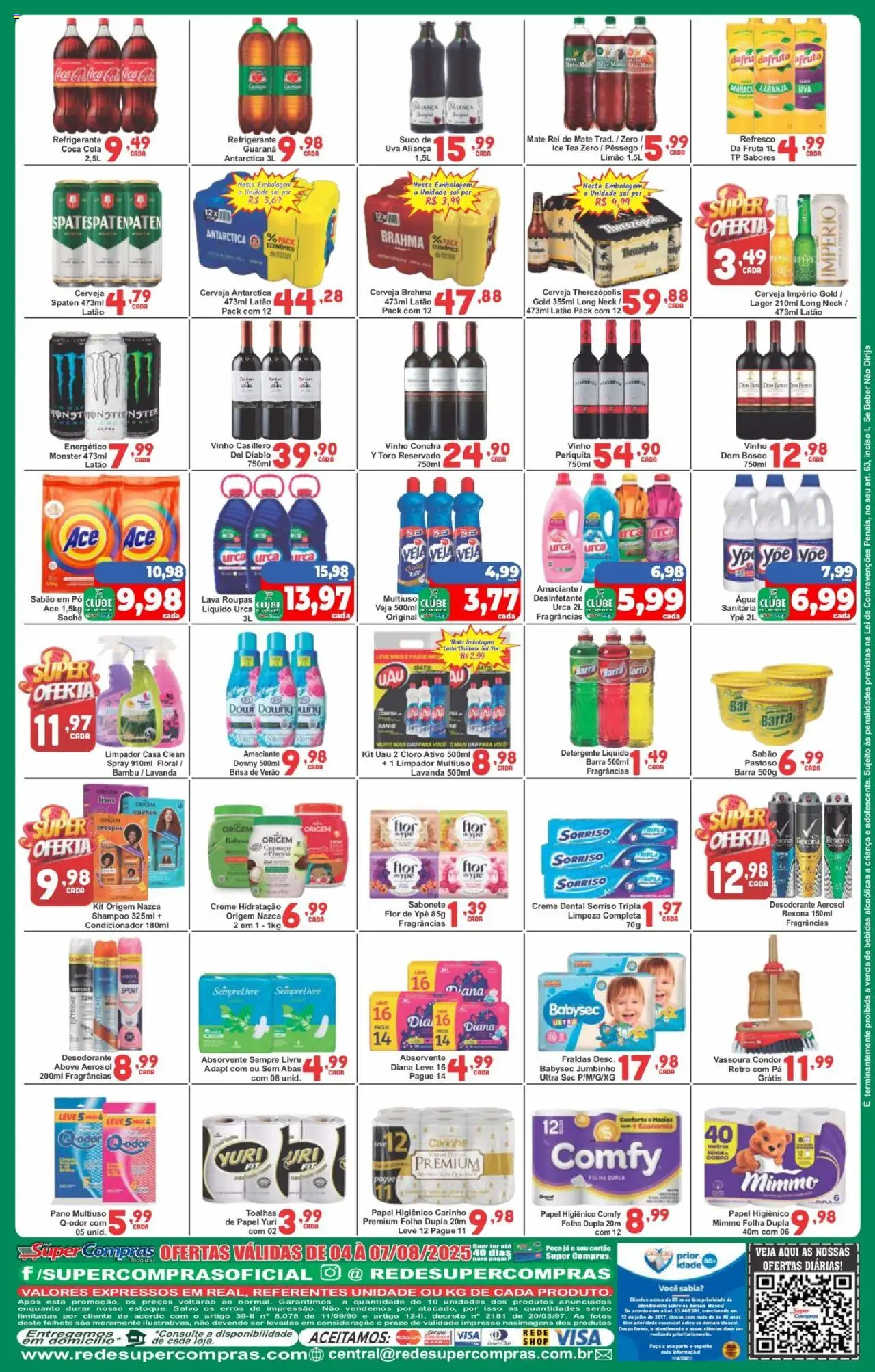 Rede Super Compras Folheto - válido de 07.08.2025 | Página: 5 | Produtos: Sabão, Desodorante, Monster, Creme dental