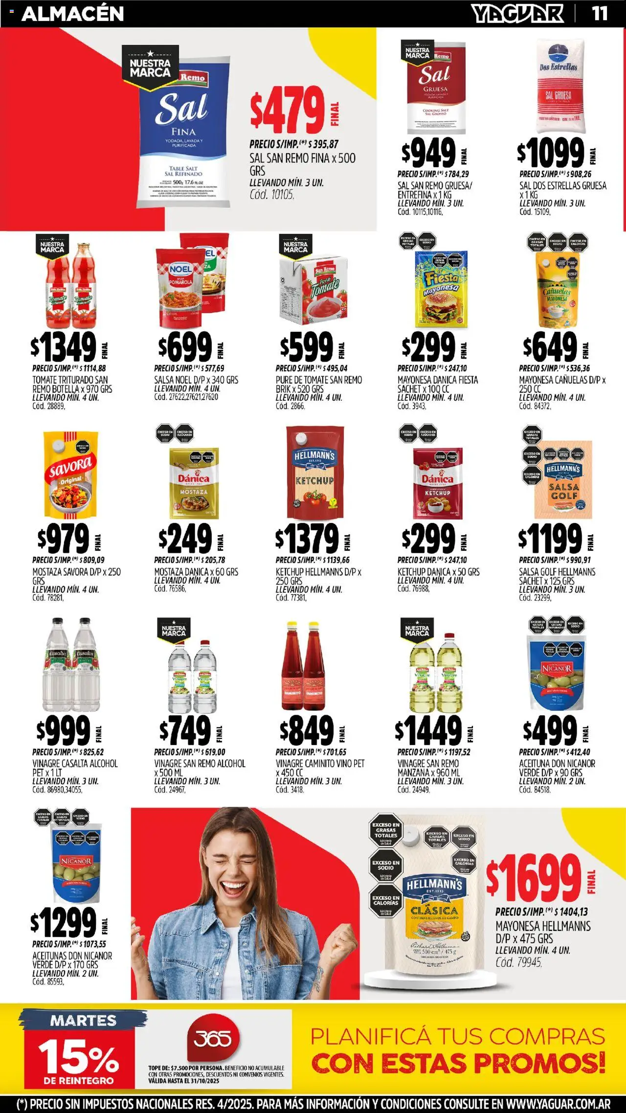 Yaguar - Mendoza │ válido desde el 20.10.2025 | Página: 10 | Productos: Botella, Tomate, Manzana, Huevos