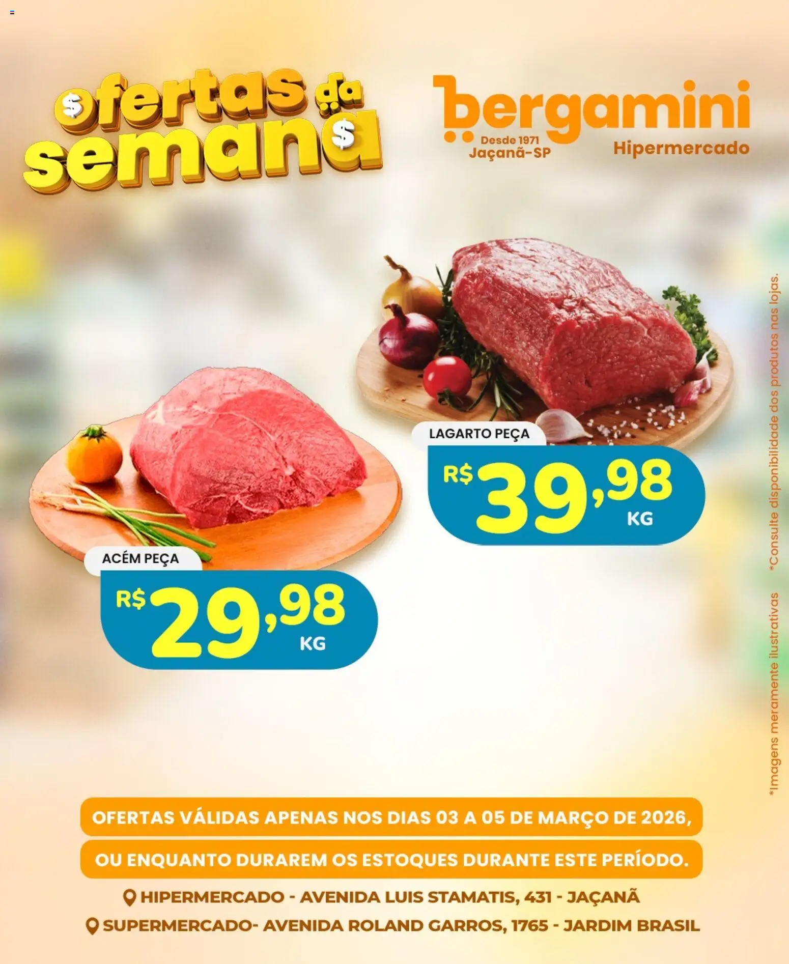 Supermercado Bergamini Folheto - válido de 03.03.2026 | Página: 3 | Produtos: Acém