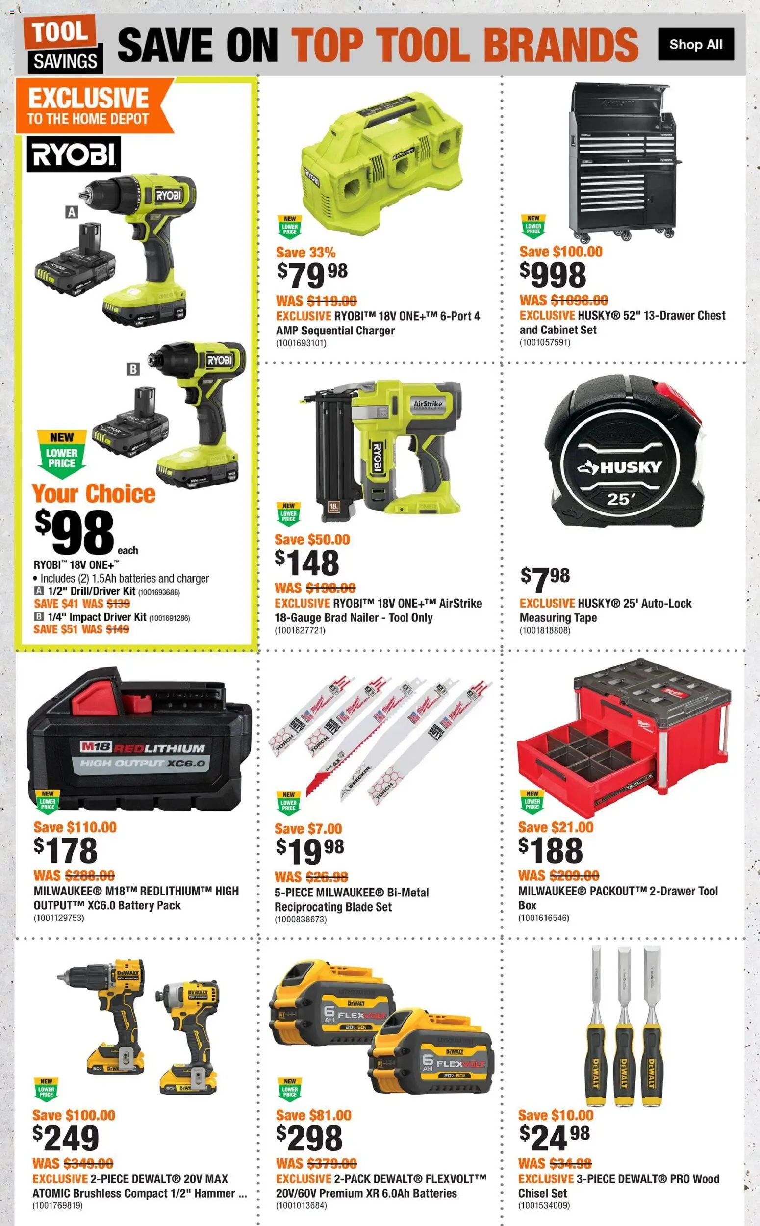 Home Depot flyer valid from 01.01.2026 | Page: 6 | Products: Cabinet, Battery