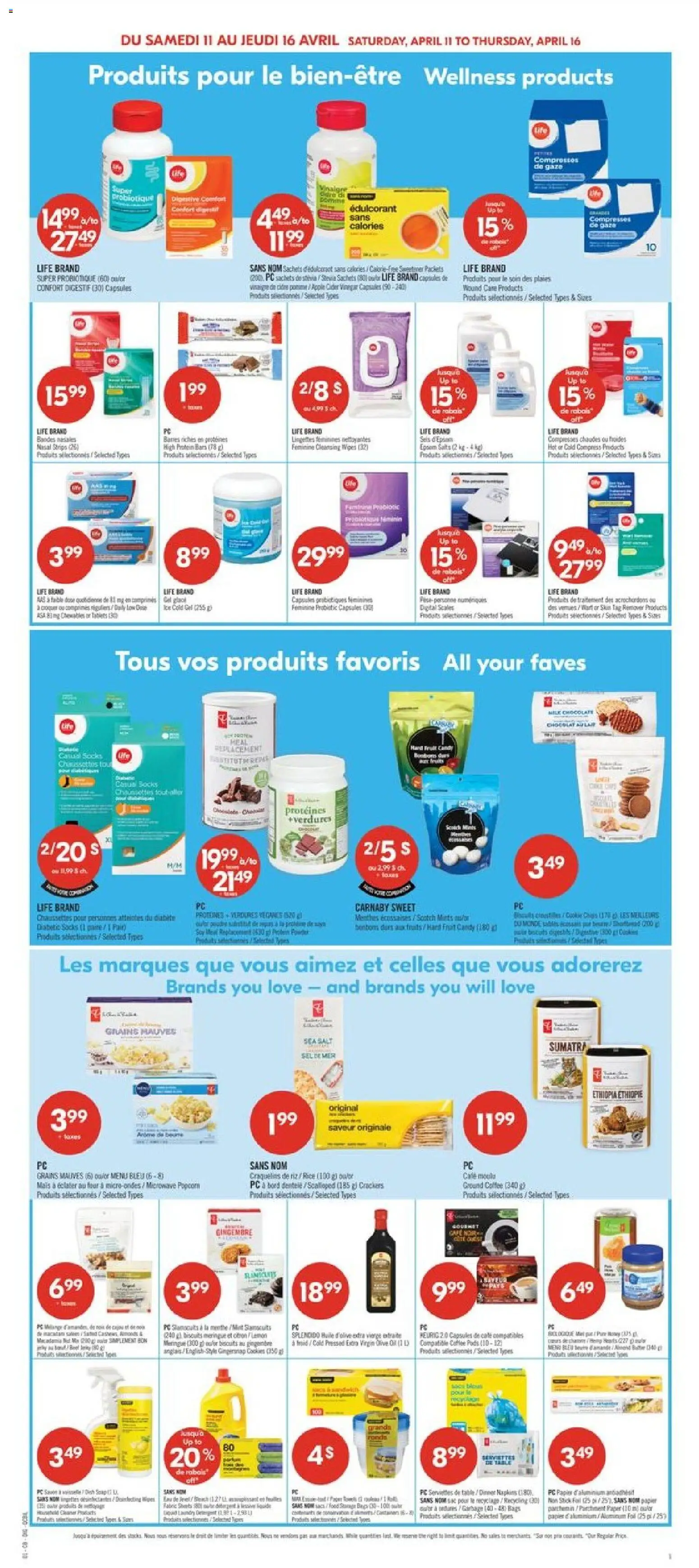 Pharmaprix flyer valid from 10.04.2026 | Page: 13 | Products: Rice, Nuts, Cookies, Chocolate