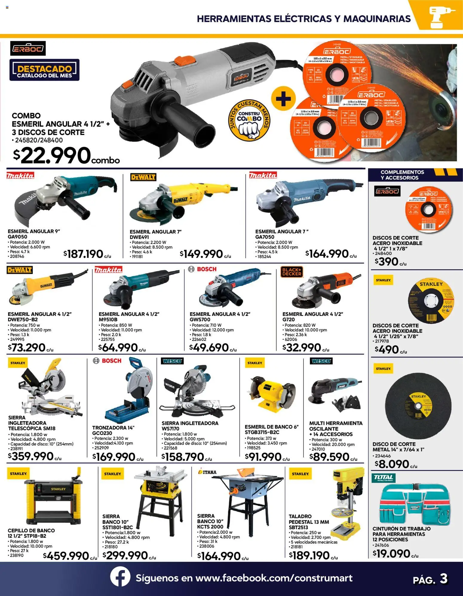 Construmart Ofertas │ válido desde el 01.03.2026 | Página: 3 | Productos: Peso, Taladro, Sierra, Cinturón