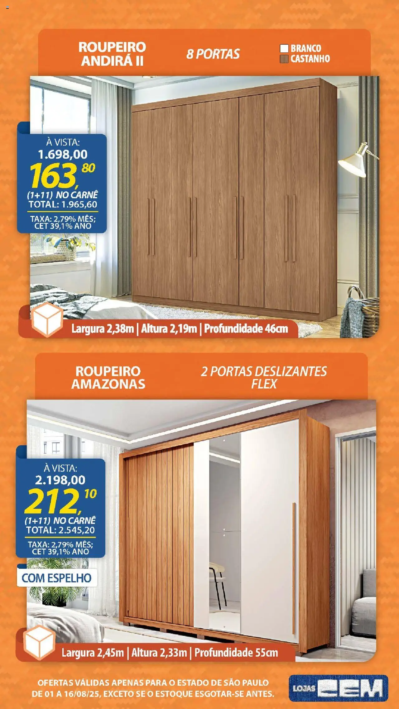 Lojas Cem Folheto - válido de 01.08.2025 | Página: 91 | Produtos: Espelho, Carne