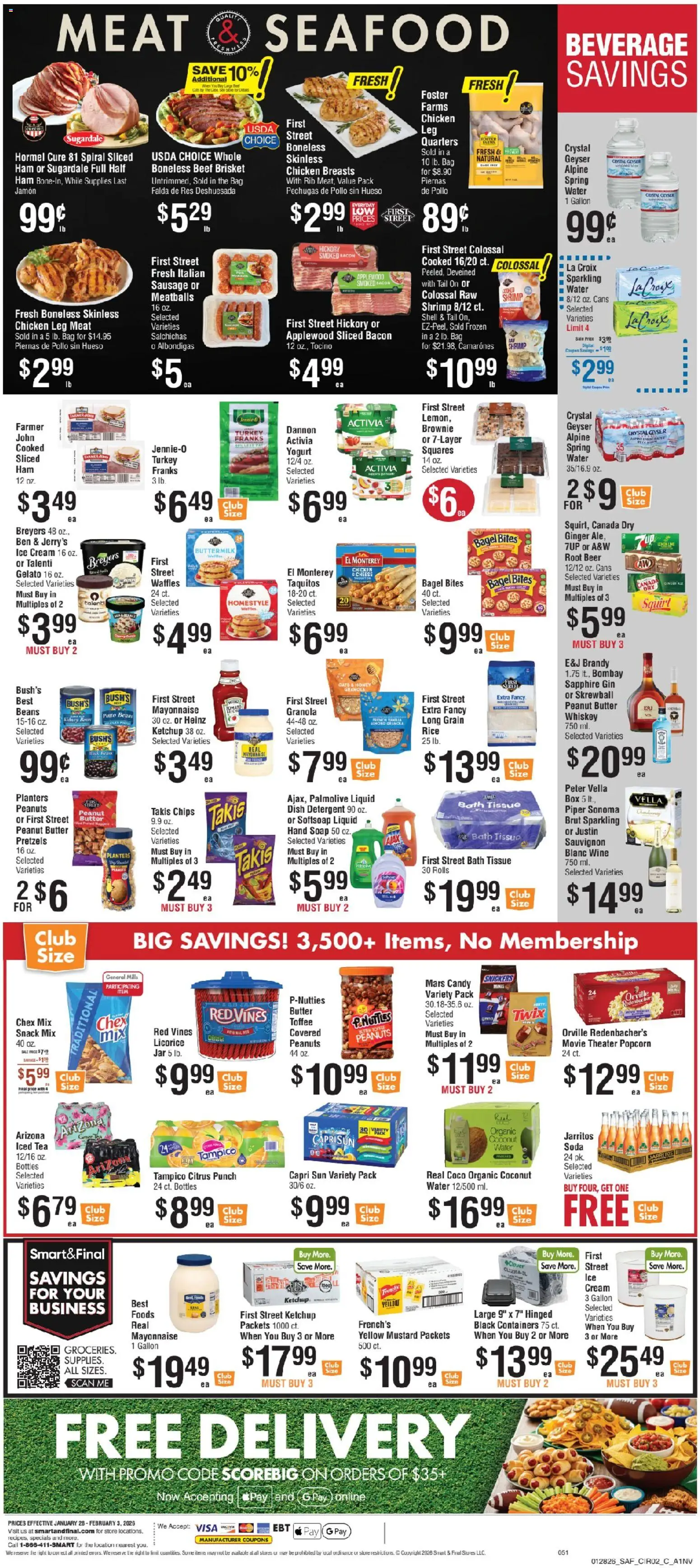 Smart & Final Weekly Ad - valid from 30.01.2026 | Page: 3 | Products: Box, Chips, Ketchup, Bag