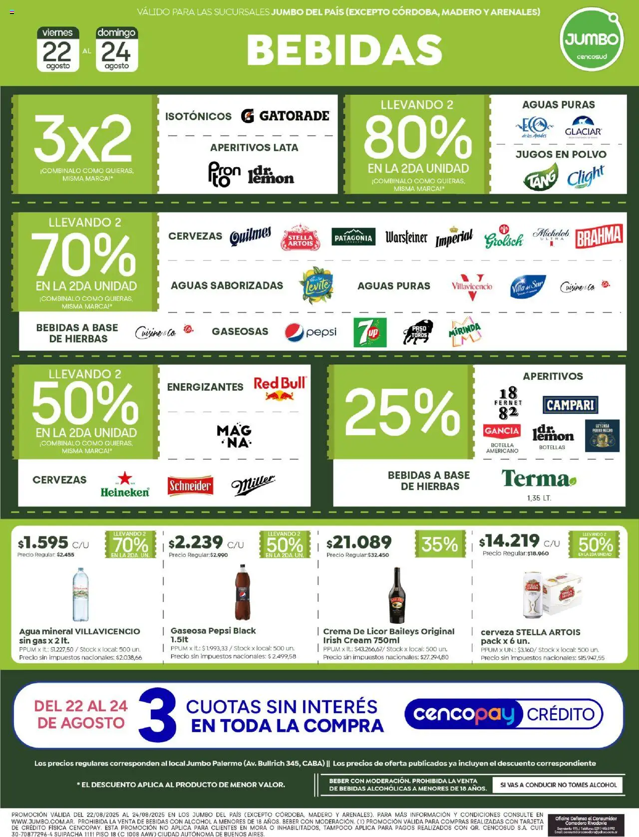 Jumbo ofertas │ válido desde el 22.08.2025 | Página: 5 | Productos: Botella, Agua, Cerveza, Crema