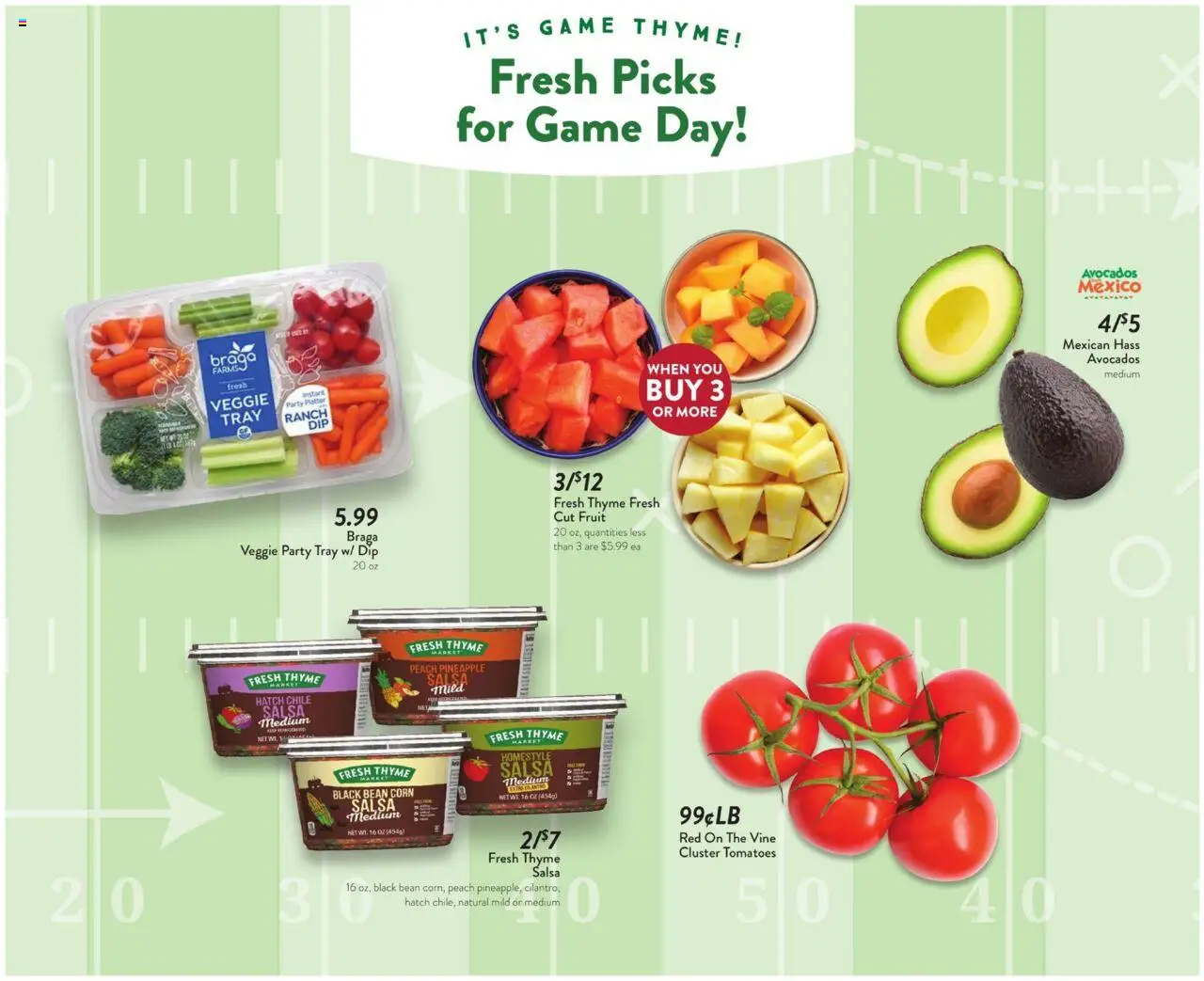 Fresh Thyme Weekly Ad - valid from 20.08.2025 | Page: 5 | Products: Corn, Tomatoes, Pineapple, Game