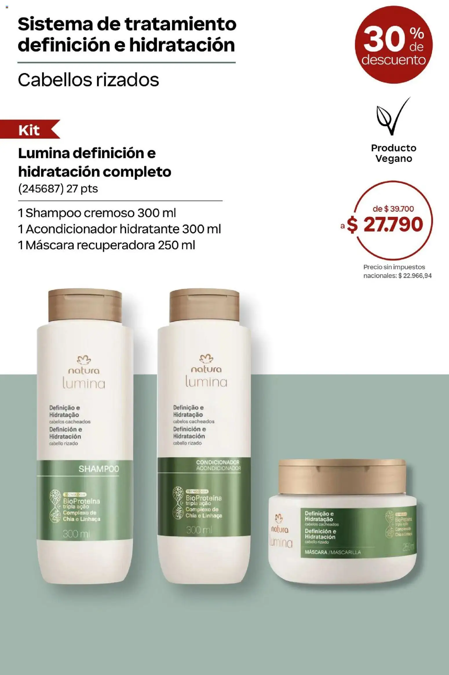 Natura Catálogo Ciclo 4/2026 │ válido desde el 01.04.2026 | Página: 249 | Productos: Mascarilla, Máscara, Shampoo, Acondicionador