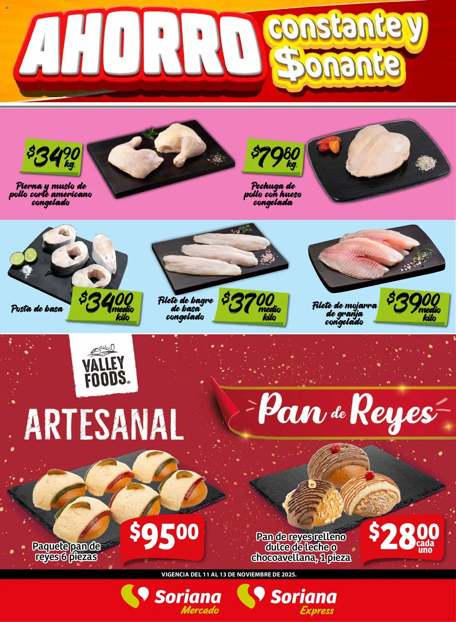 Nuevas ofertas de Soriana válidas en toda la República Mexicana desde el 12.11.2025. ¡Encuentra las mejores ofertas en Soriana - Frescos del Mandado Mercado: Tamaulipas! | Página: 2 | Productos: Pollo, Dulce de leche, Leche, Pan