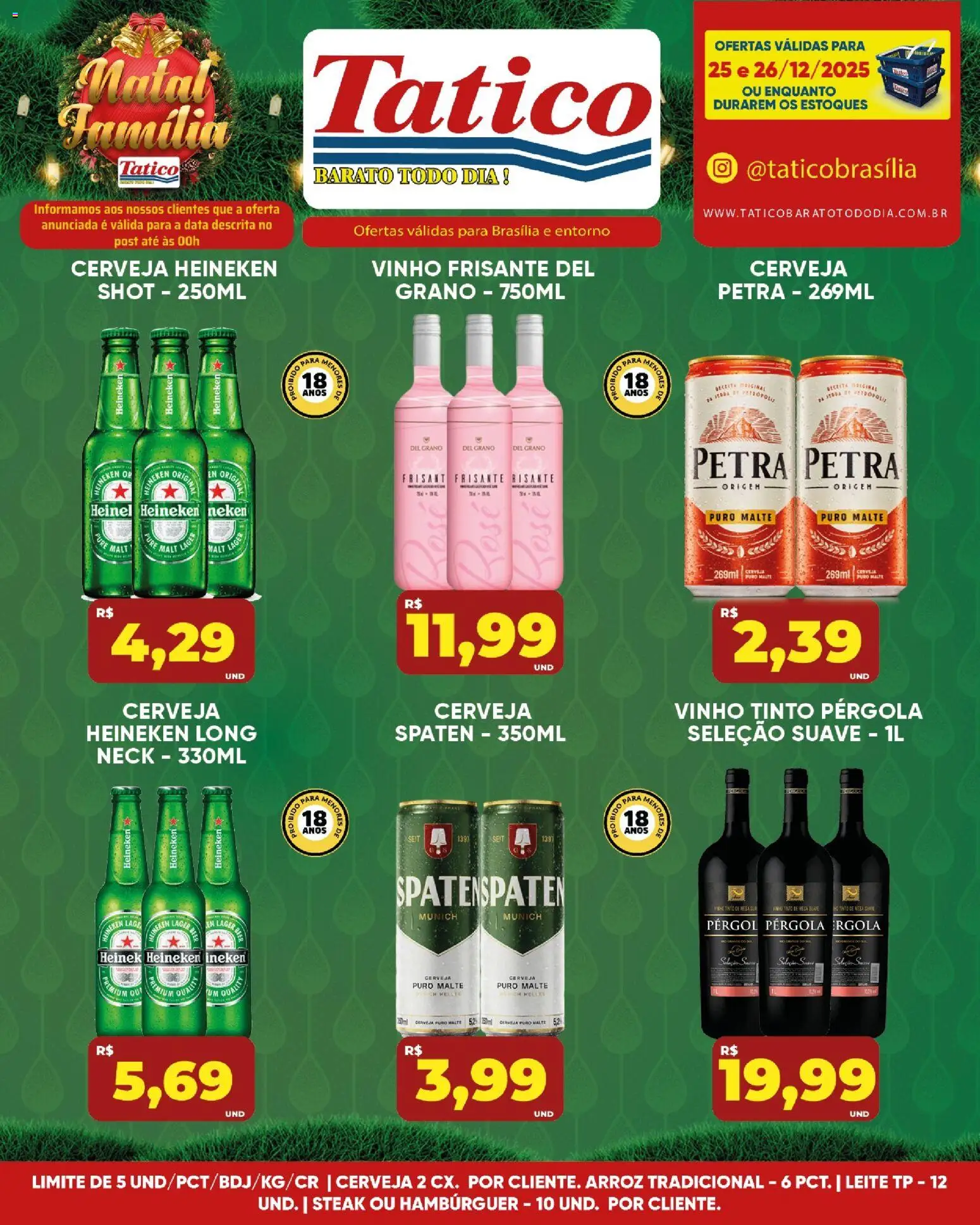 Tatico Folheto - válido de 24.12.2025 | Página: 17 | Produtos: Leite, Arroz, Cerveja Heineken, Heineken