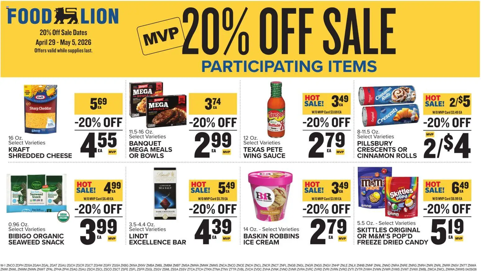 Food Lion Weekly Ad - valid from 29.04.2026 | Page: 13 | Products: Cheese, Chocolate, Ice cream, Sauce