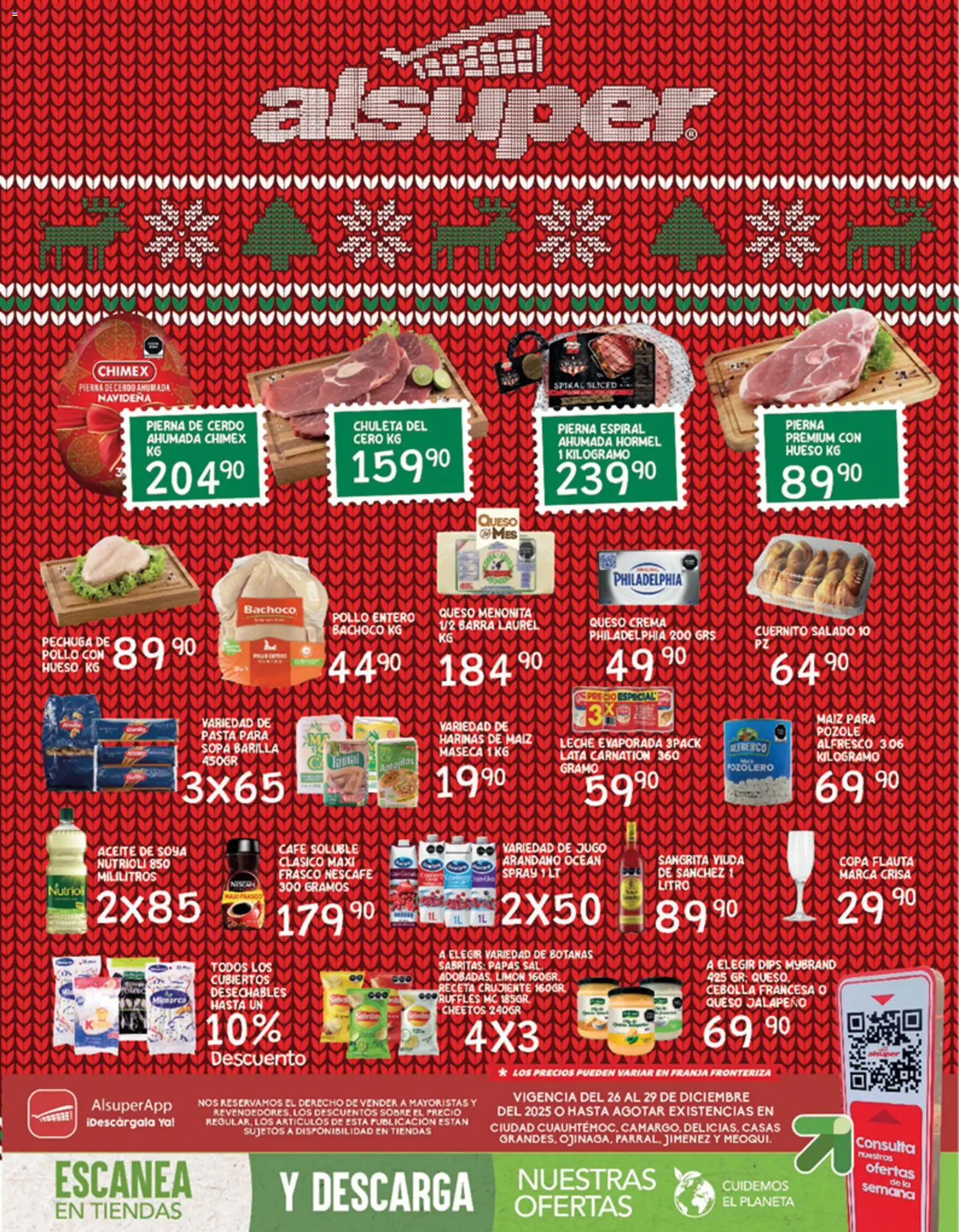 Nuevas ofertas de Alsuper válidas en toda la República Mexicana desde el 26.12.2025. ¡Encuentra las mejores ofertas en Alsuper folleto Chihuahua Estado! | Página: 1 | Productos: Cebolla, Maíz, Crema, Café