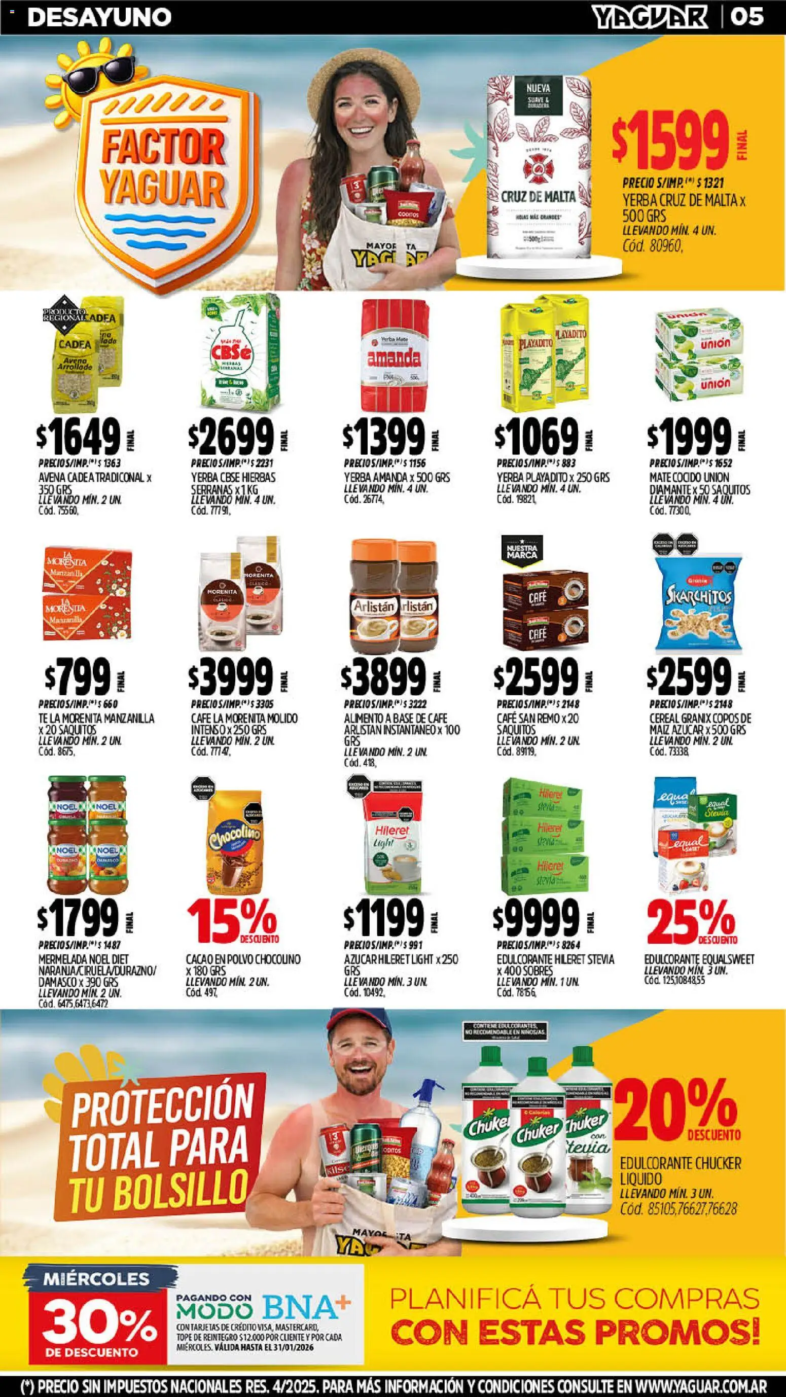 Yaguar - Oferta Semanal Mendoza │ válido desde el 19.01.2026 | Página: 5 | Productos: Mate, Yerba, Edulcorante, Mate cocido