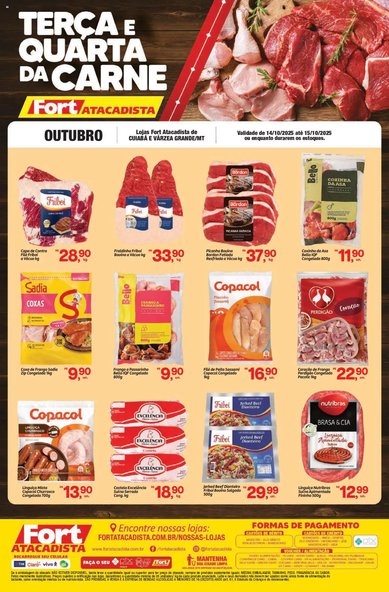 Fort Atacadista Folheto - válido de 14.10.2025 | Página: 1 | Produtos: Fragrância, Saquê, Coxa de frango, Picanha