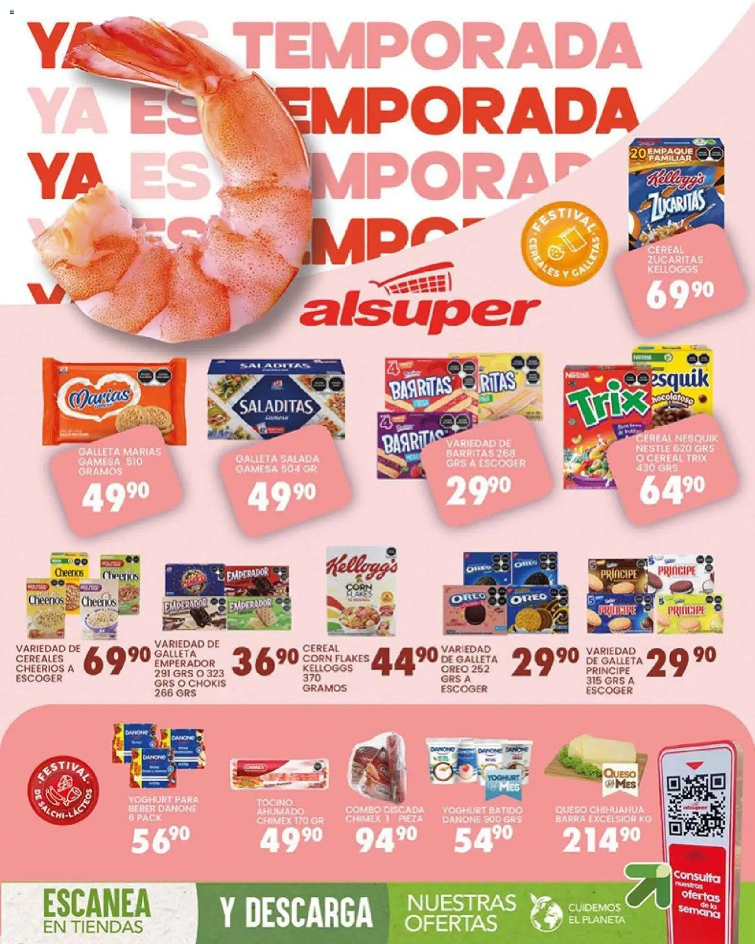 Nuevas ofertas de Alsuper válidas en toda la República Mexicana desde el 17.03.2026. ¡Encuentra las mejores ofertas en Alsuper folleto Durango! | Página: 8 | Productos: Tocino, Queso, Cereales, Barra