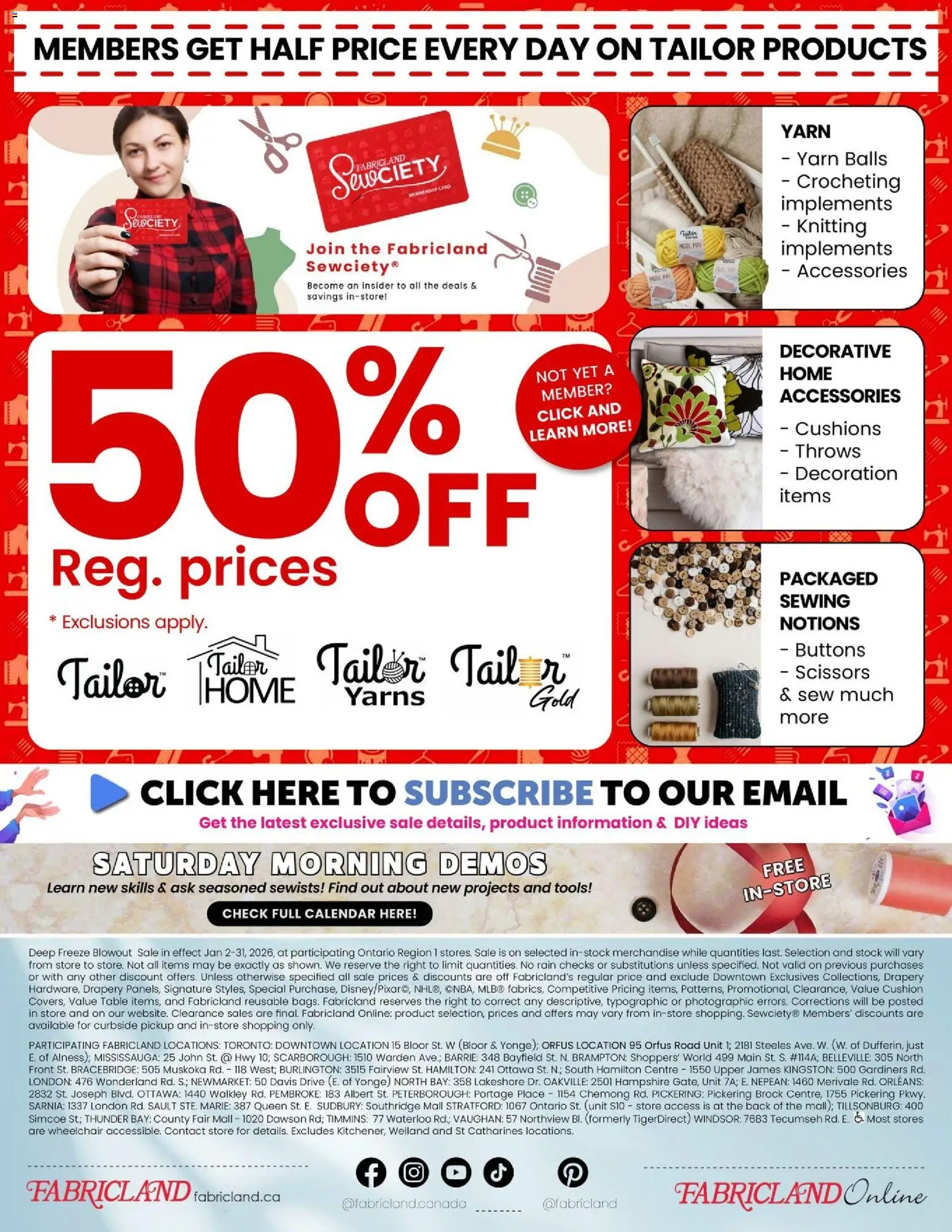 Fabricland flyer valid from 02.01.2026 | Page: 15 | Products: Table