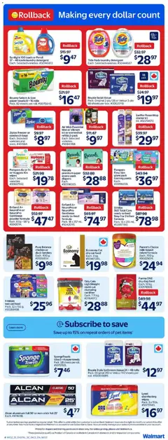 Preview of Walmart weekly flyer from shop Walmart valid from 22.01.2026 | Page: 5 | Products: Powder, Sponge, Detergent, Chicken