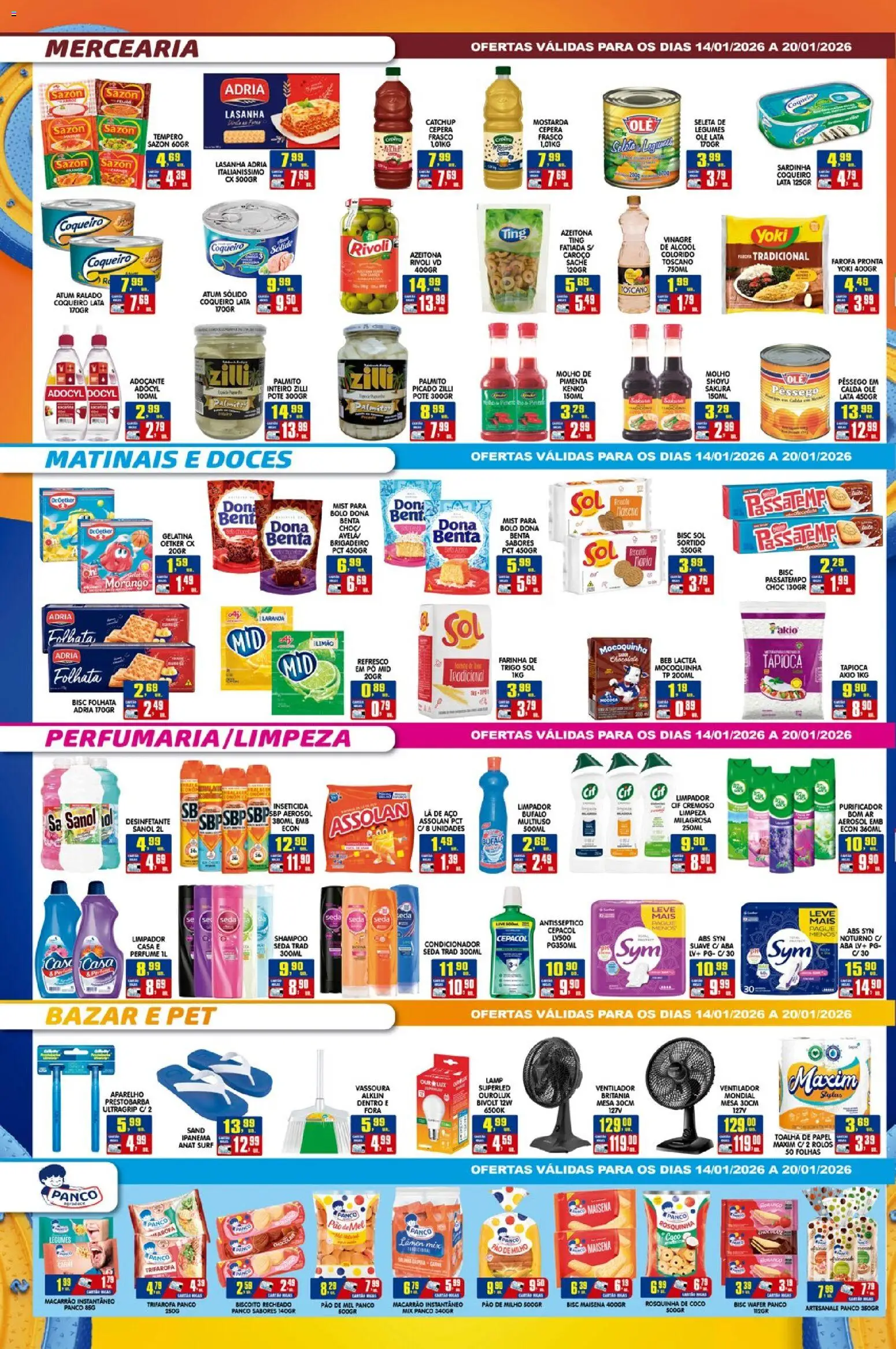 Higa's Supermercado Folheto - válido de 14.01.2026 | Página: 2 | Produtos: Condicionador, Macarrão, Bolo, Farofa