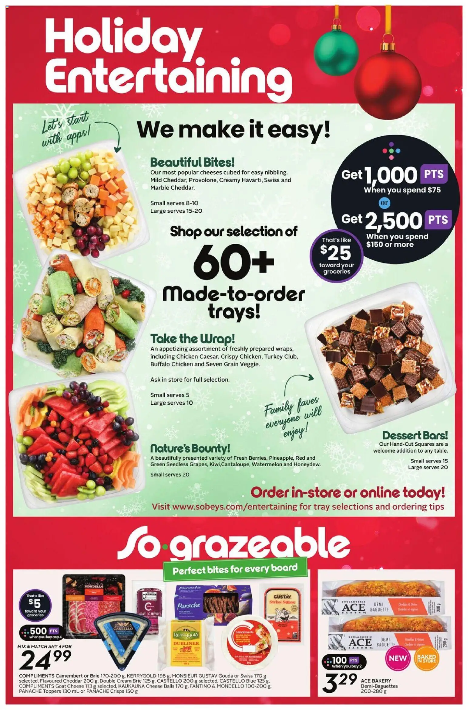 Sobeys flyer valid from 18.12.2025 | Page: 15 | Products: Turkey, Bakery, Cheese, Chicken