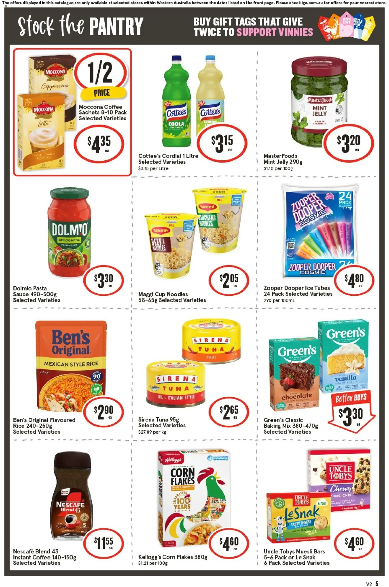 IGA catalogue - valid from 26.11.2025 | Page: 5 | Products: Cheese, Oil, Noodles, Moccona