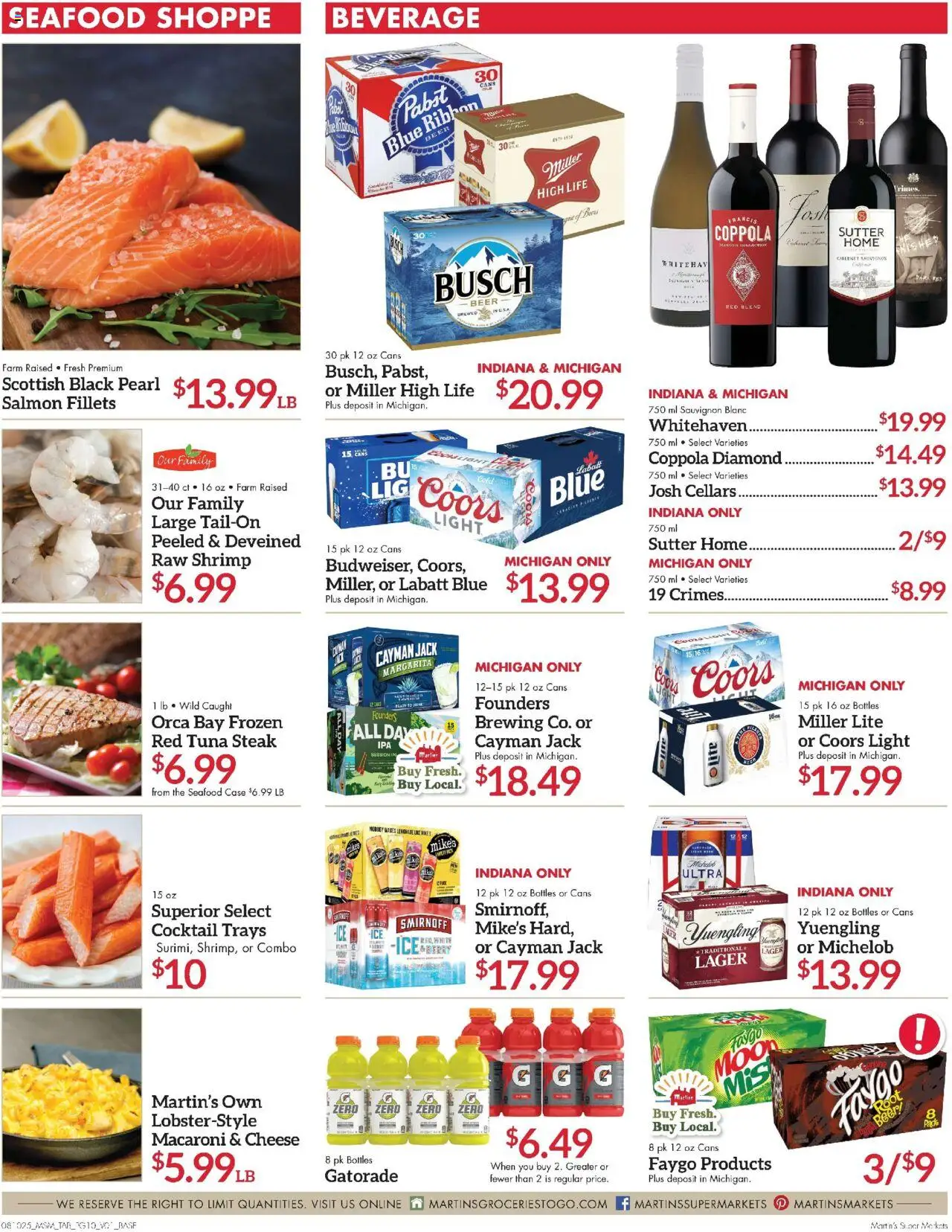 Martin’s - Next Ad - IN - valid from 10.08.2025 | Page: 10 | Products: Cheese, Beer, Seafood, Case