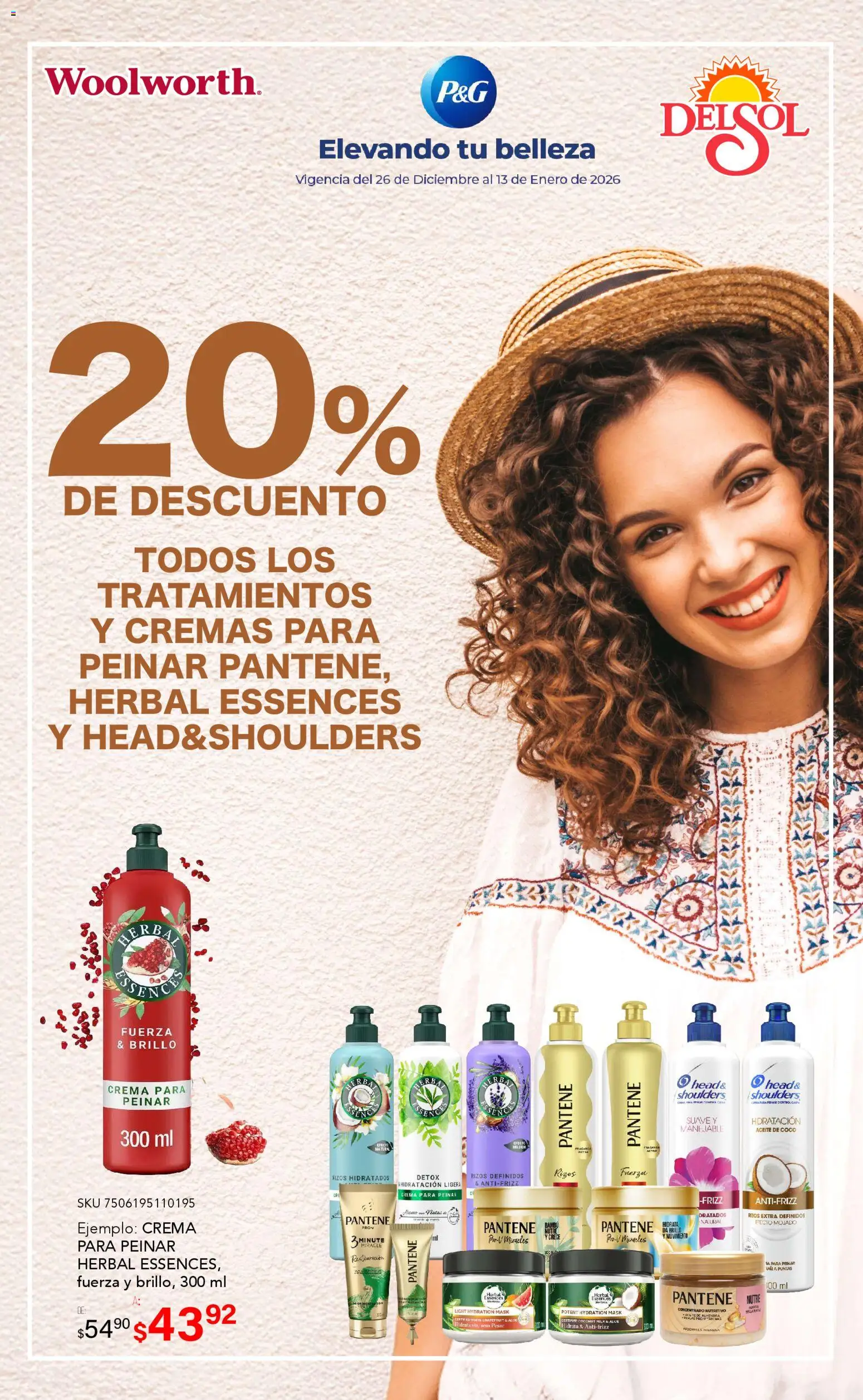 Nuevas ofertas de Del Sol y Woolworth válidas en toda la República Mexicana desde el 26.12.2025. ¡Encuentra las mejores ofertas en Del Sol y Woolworth catálogo! | Página: 5 | Productos: Crema, Brillo, Aceite