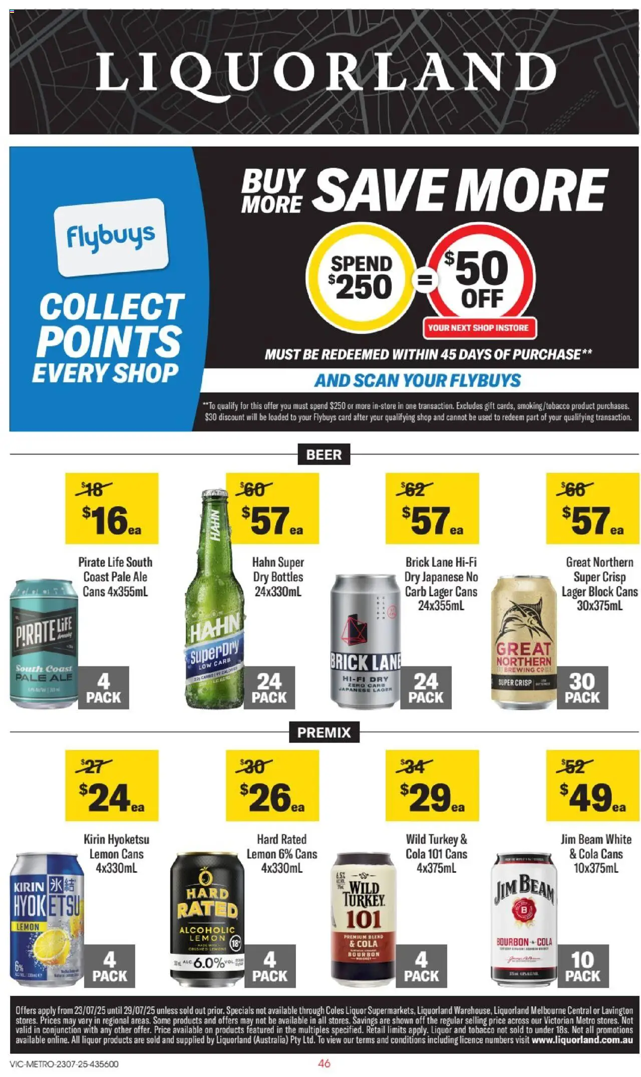 Liquorland catalogue - valid from 23.07.2025 | Page: 1 | Products: Beer, Bourbon, Lemon, Turkey