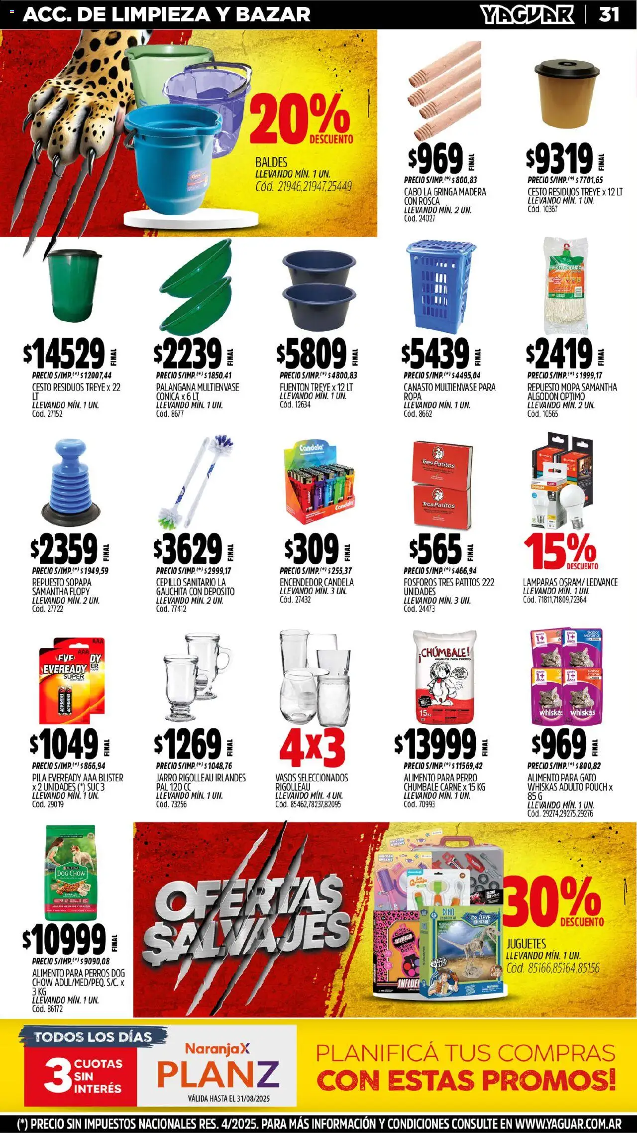 Yaguar - Misiones │ válido desde el 04.08.2025 | Página: 32 | Productos: Algodón, Aros, Ropa, Sopapa