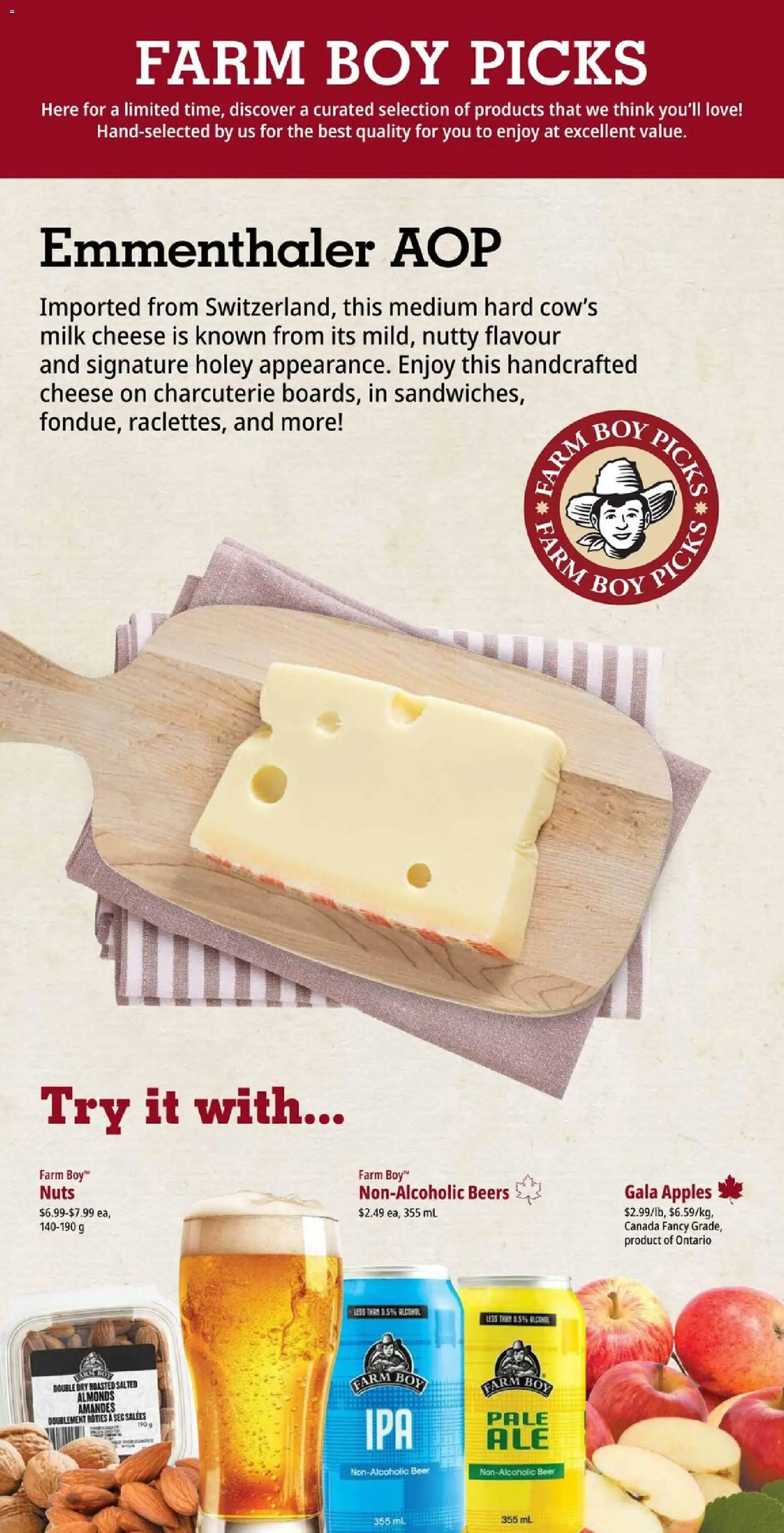 Farm Boy flyer valid from 08.01.2026 | Page: 5 | Products: Nuts, Cheese, Beer, Apples