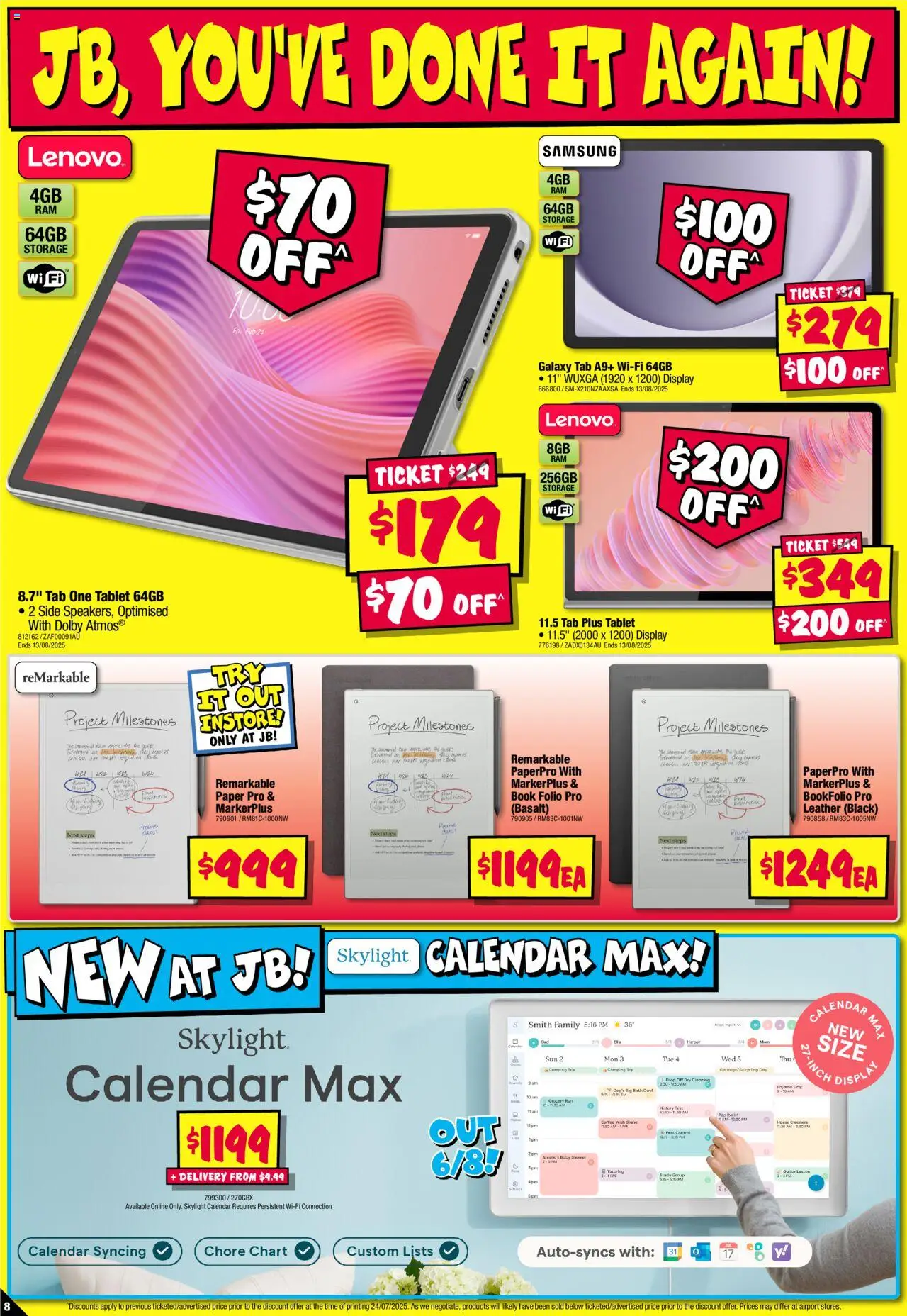 JB Hi-Fi catalogue - valid from 31.07.2025 | Page: 8 | Products: Bath, Coffee, Pest control, Tablet