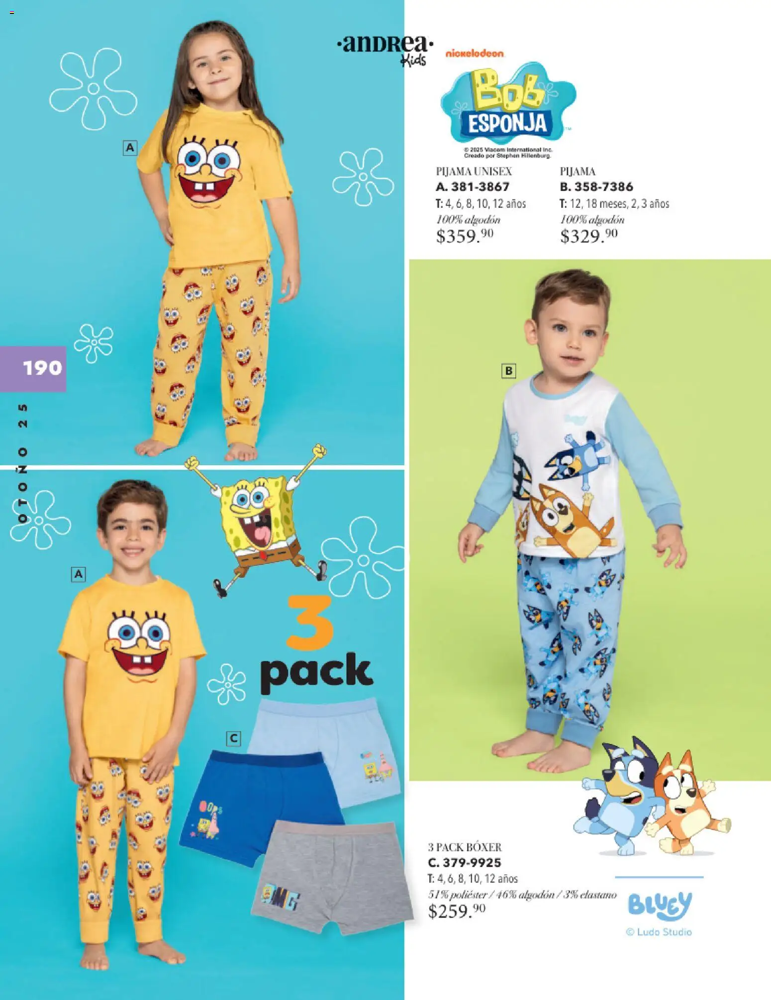 Nuevas ofertas de Andrea válidas en toda la República Mexicana desde el 26.11.2025. ¡Encuentra las mejores ofertas en Andrea catálogo Infantil Baby otoño 2025! | Página: 58 | Productos: Pijama, Esponja, Algodón